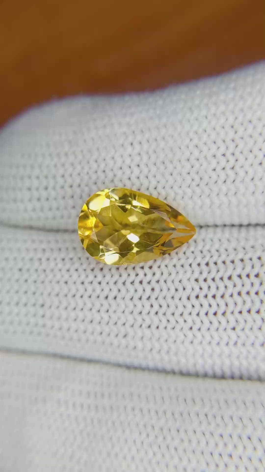 3.15 Ct. Citrine from Brazil Size Video
