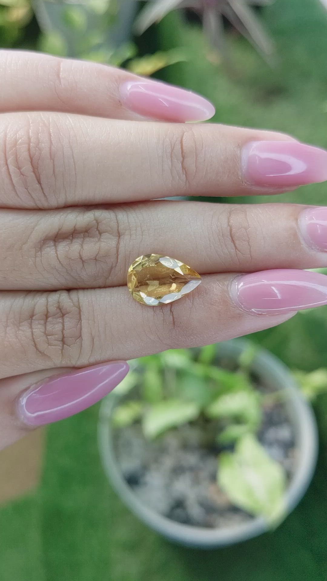 2.91 Ct. Citrine from Brazil Size Video