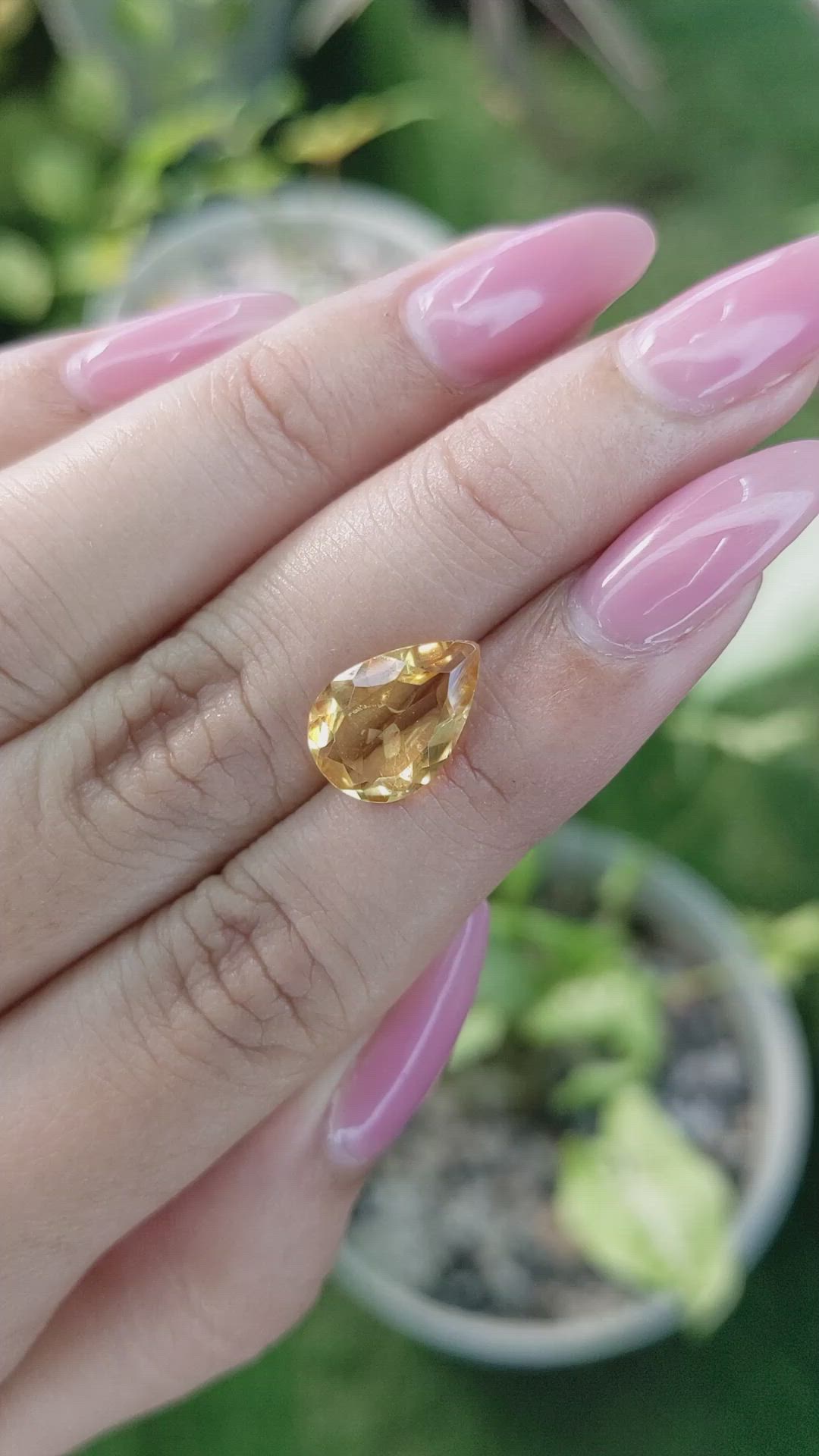 2.91 Ct. Citrine from Brazil Size Video