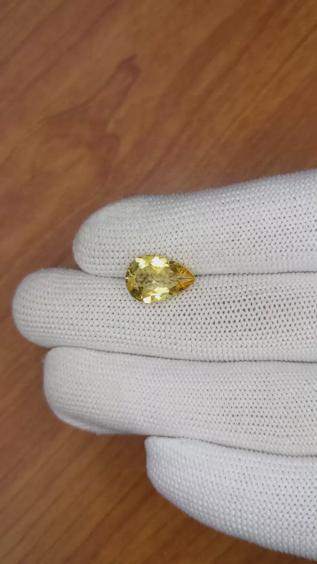 3.28 Ct. Citrine from Brazil Size Video
