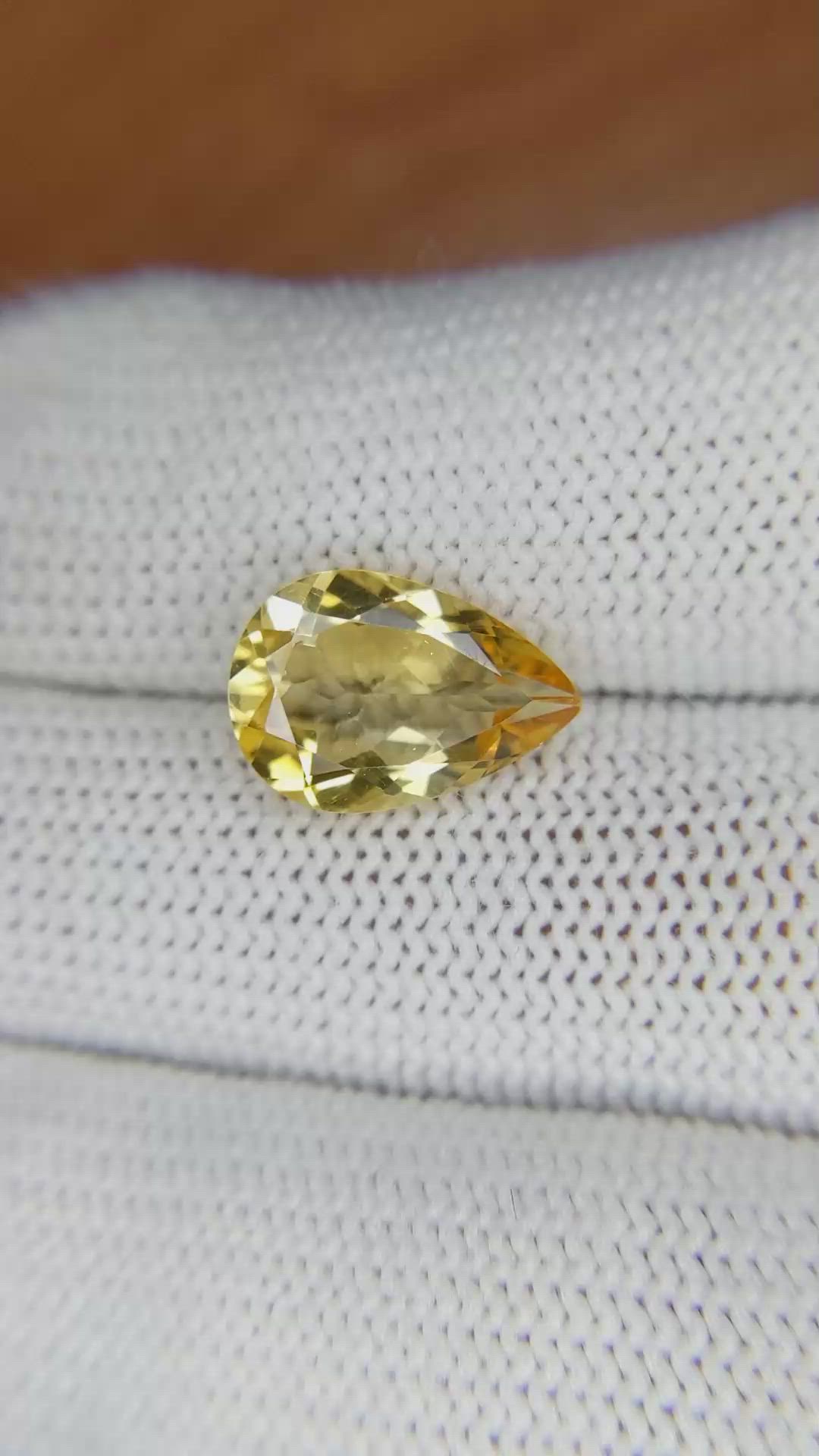 3.28 Ct. Citrine from Brazil Size Video