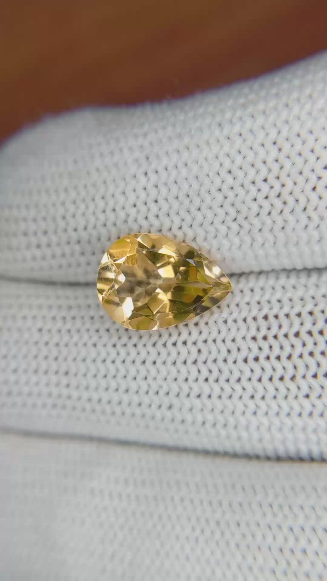 3.22 Ct. Citrine from Ceylon (Sri Lanka) Size Video