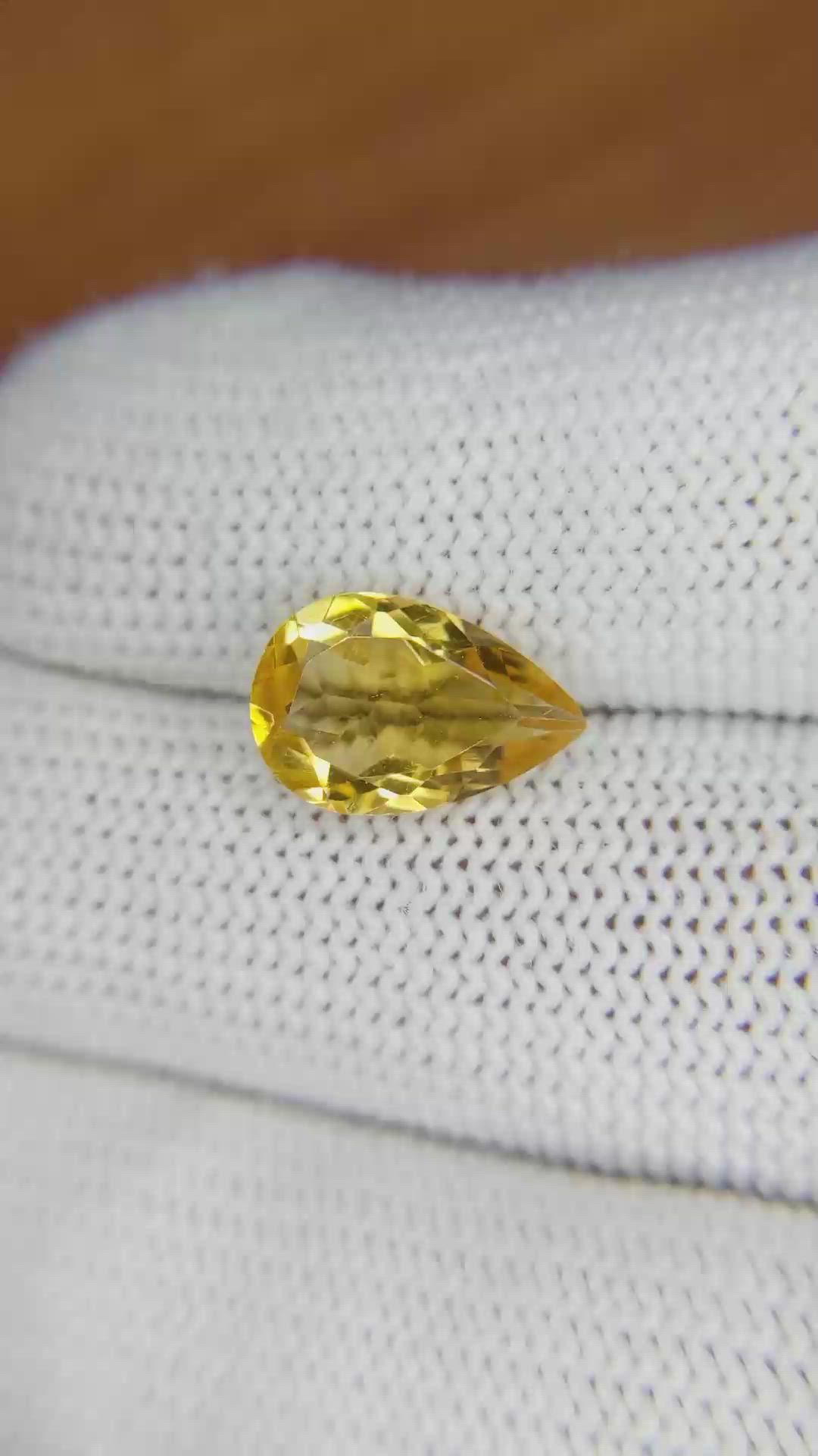 2.60 Ct. Citrine from Brazil Size Video