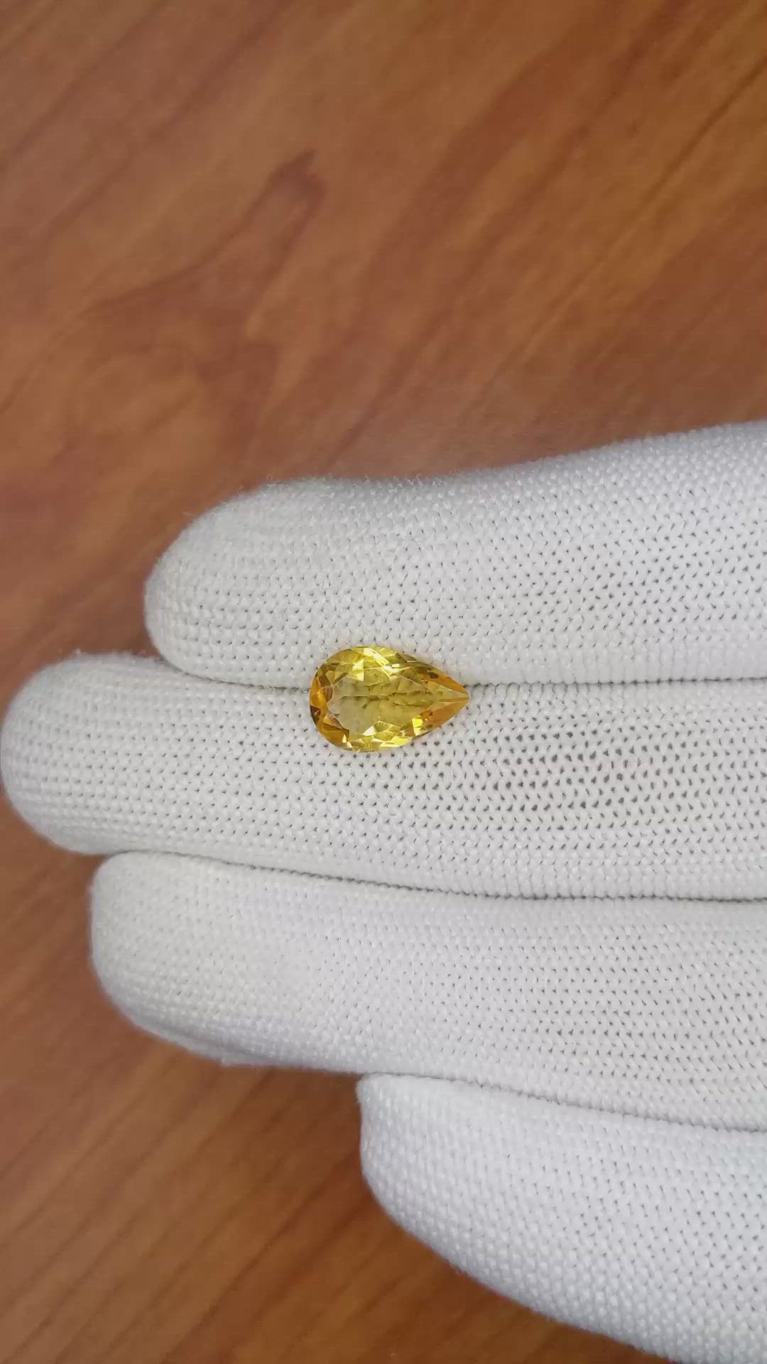 2.60 Ct. Citrine from Brazil Size Video