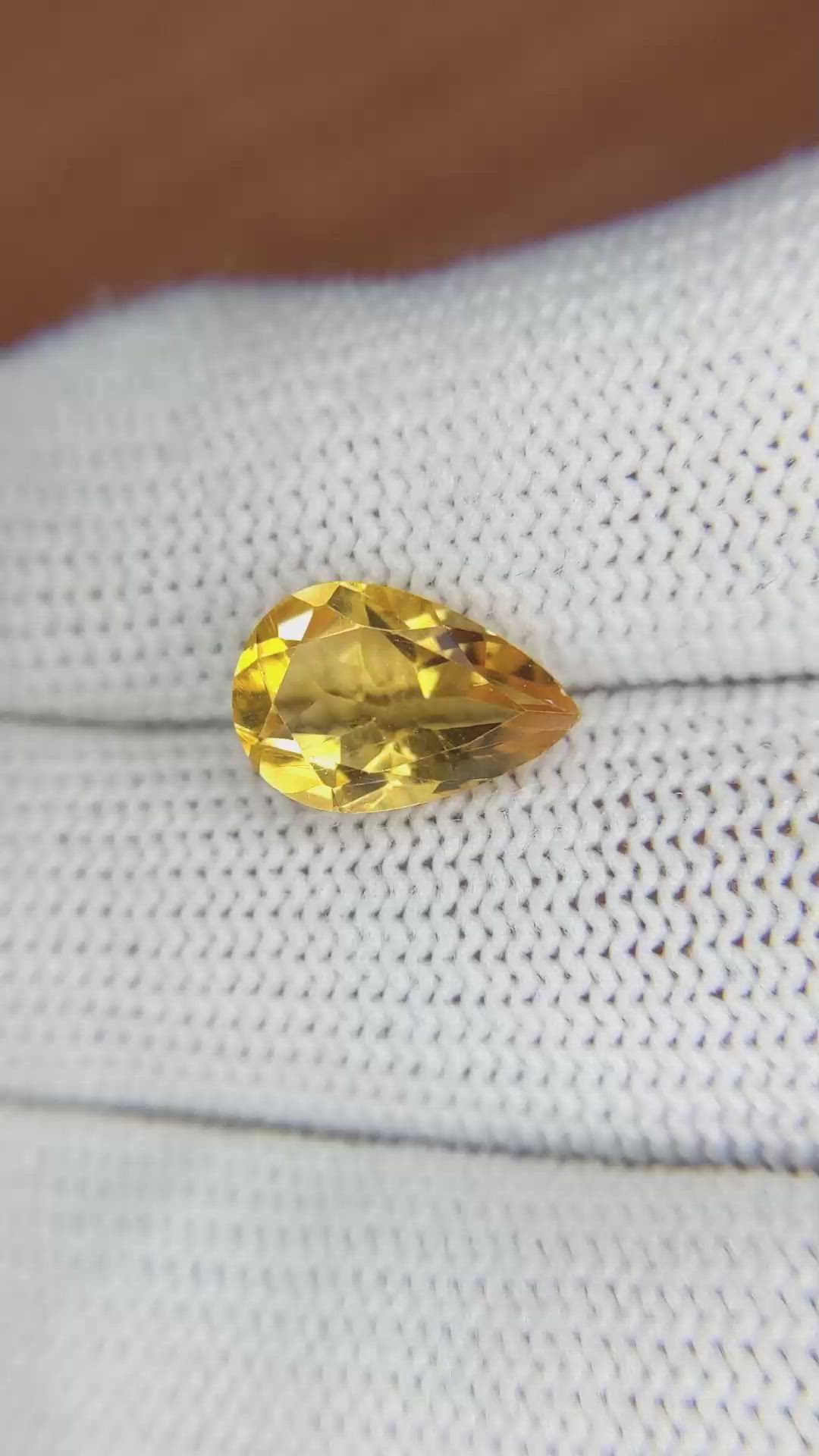 3.03 Ct. Citrine from Brazil Size Video