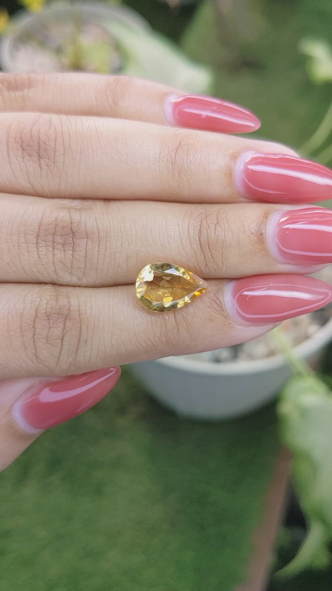 2.56 Ct. Citrine from Brazil Size Video
