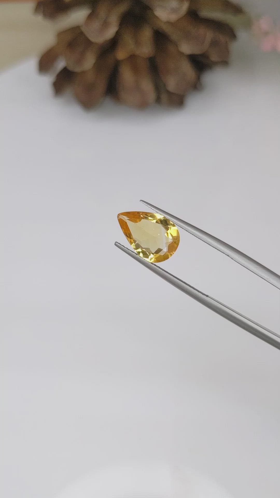 2.56 Ct. Citrine from Brazil Size Video