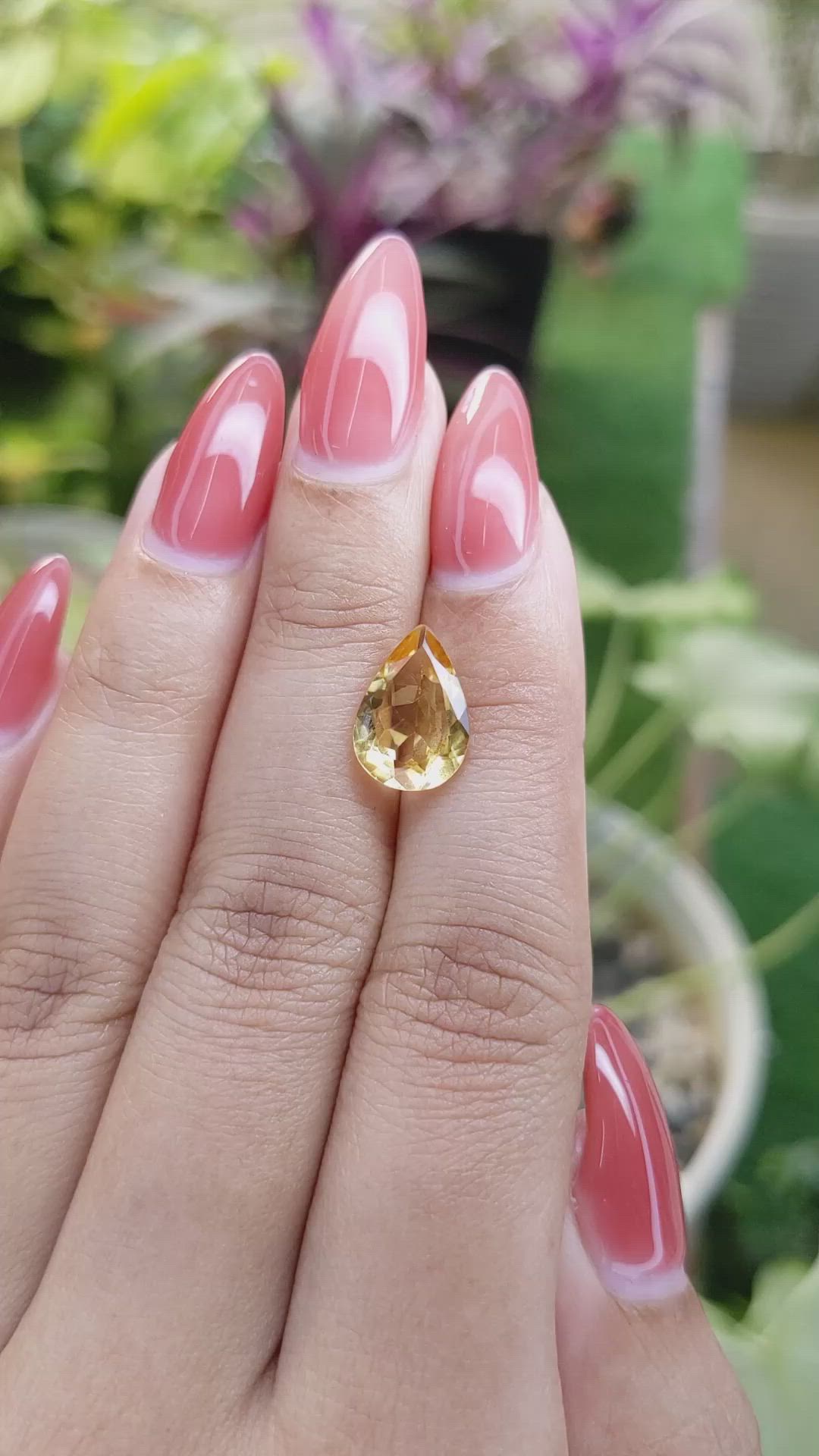 2.56 Ct. Citrine from Brazil Size Video