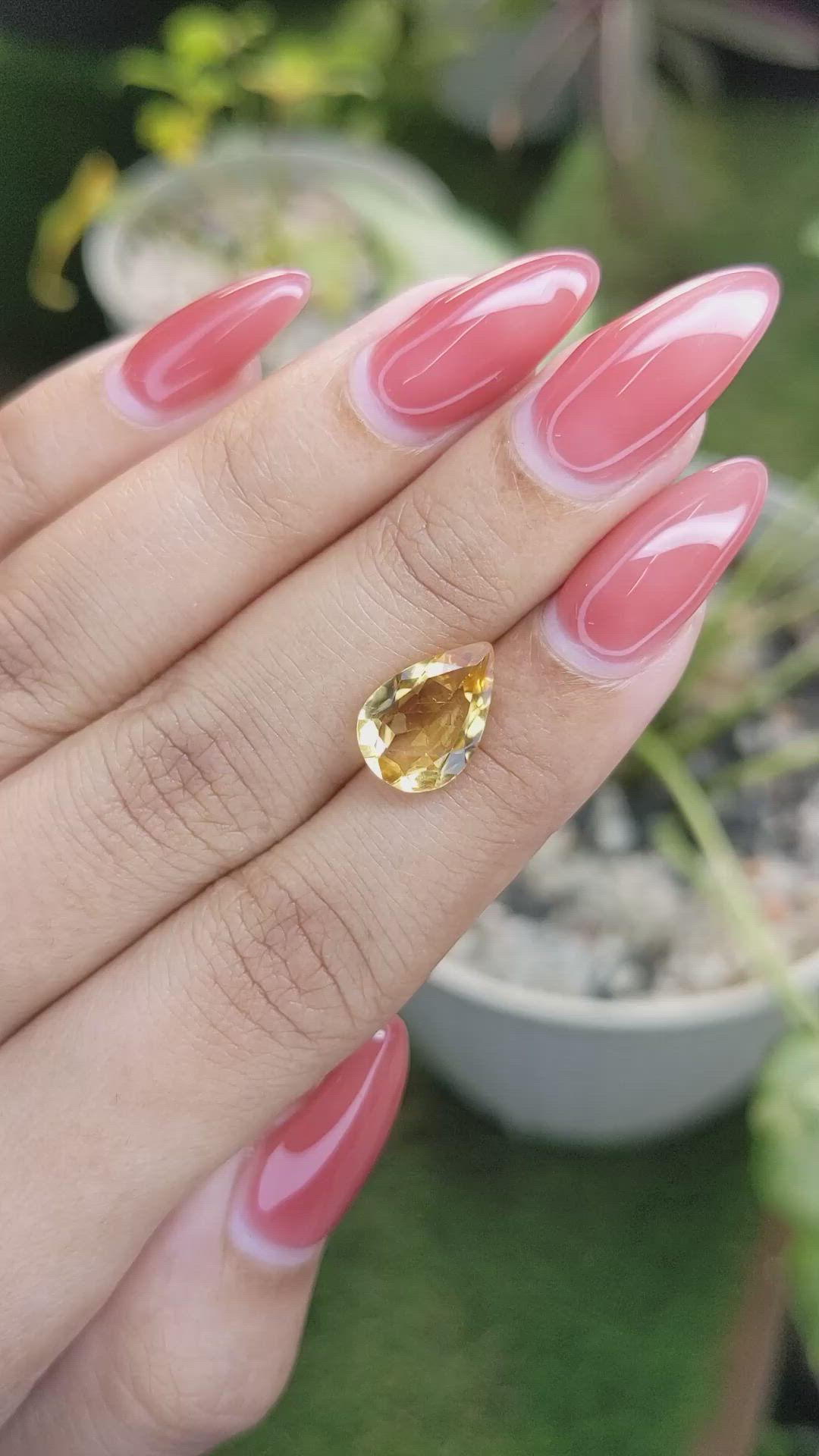 2.56 Ct. Citrine from Brazil Size Video
