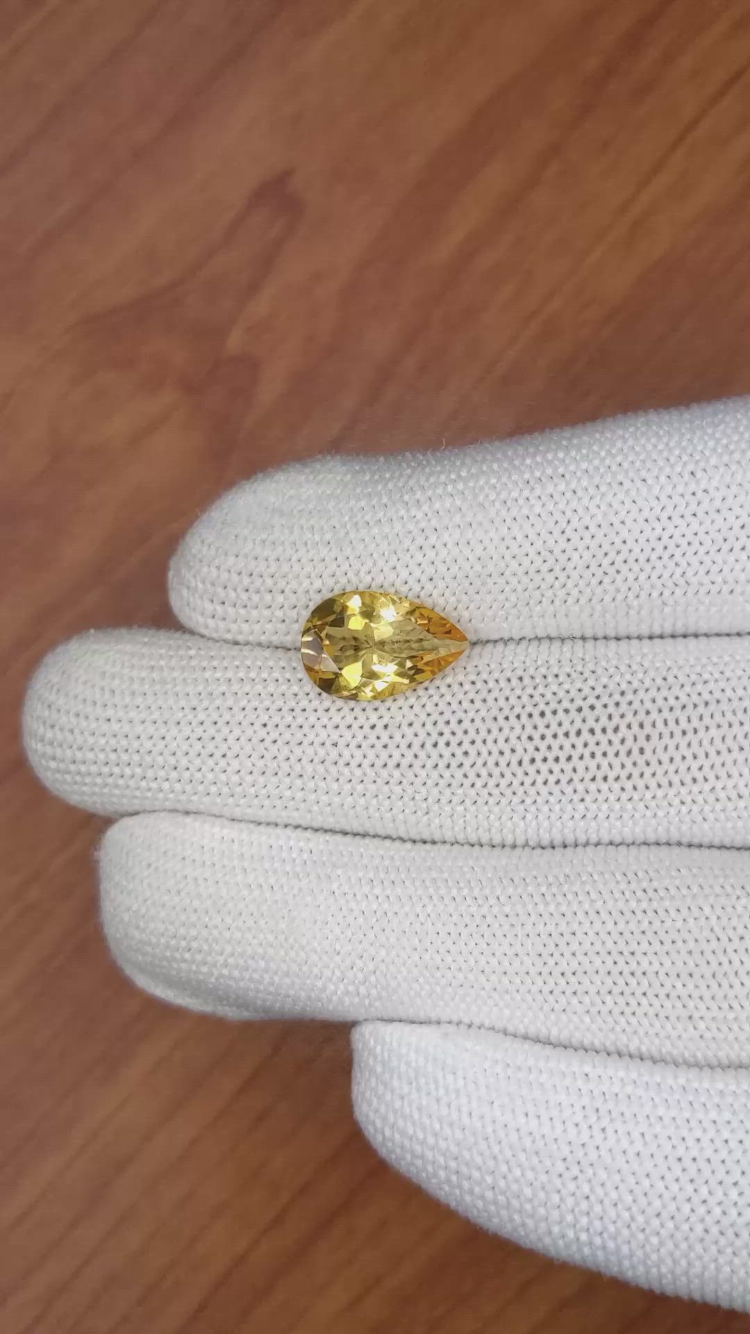 3.20 Ct. Citrine from Brazil Size Video