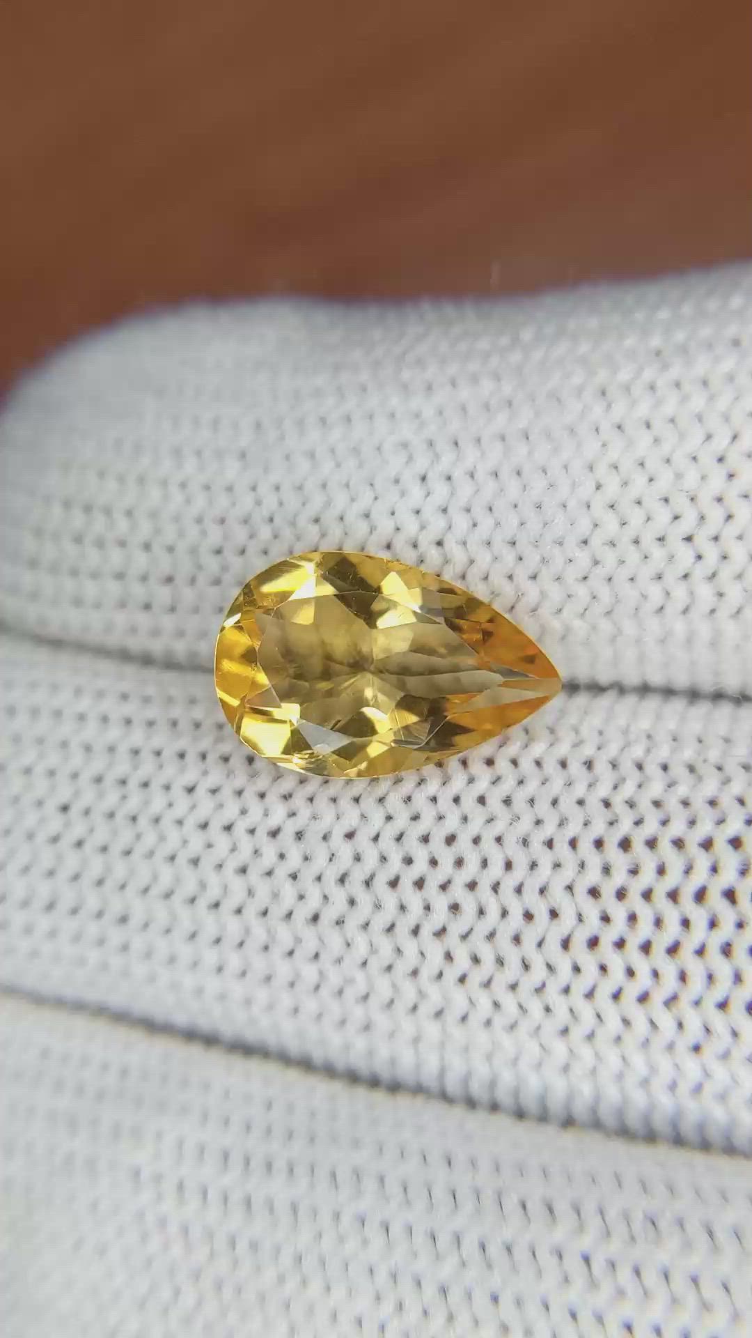 3.20 Ct. Citrine from Brazil Size Video