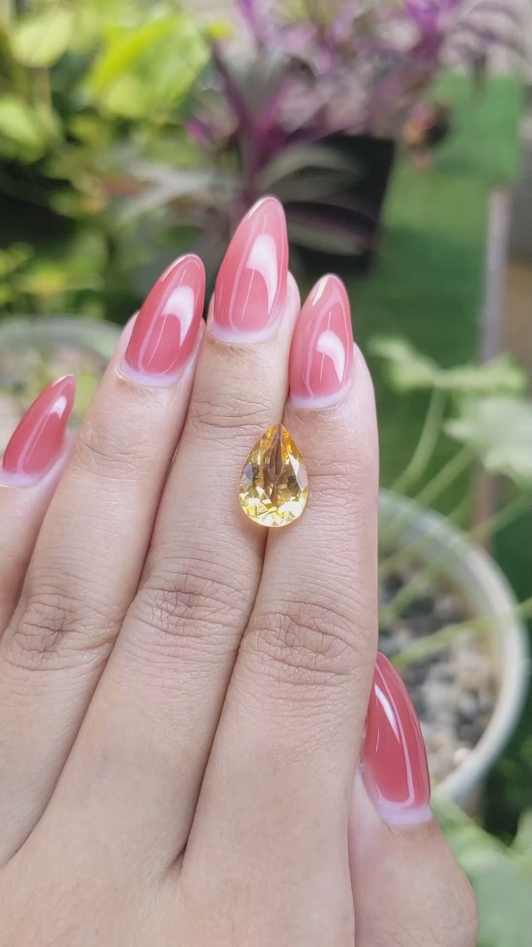 3.20 Ct. Citrine from Brazil Size Video