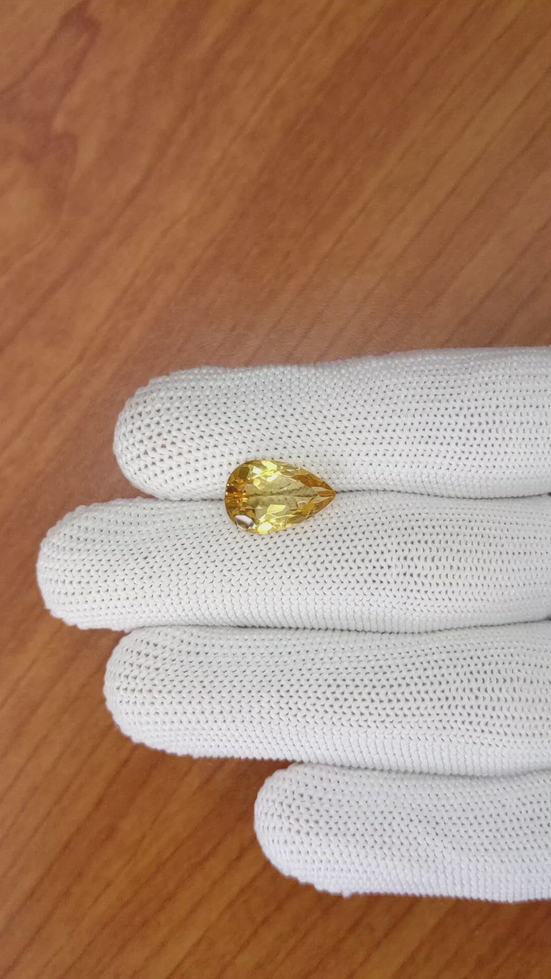 3.59 Ct. Citrine from Brazil Size Video