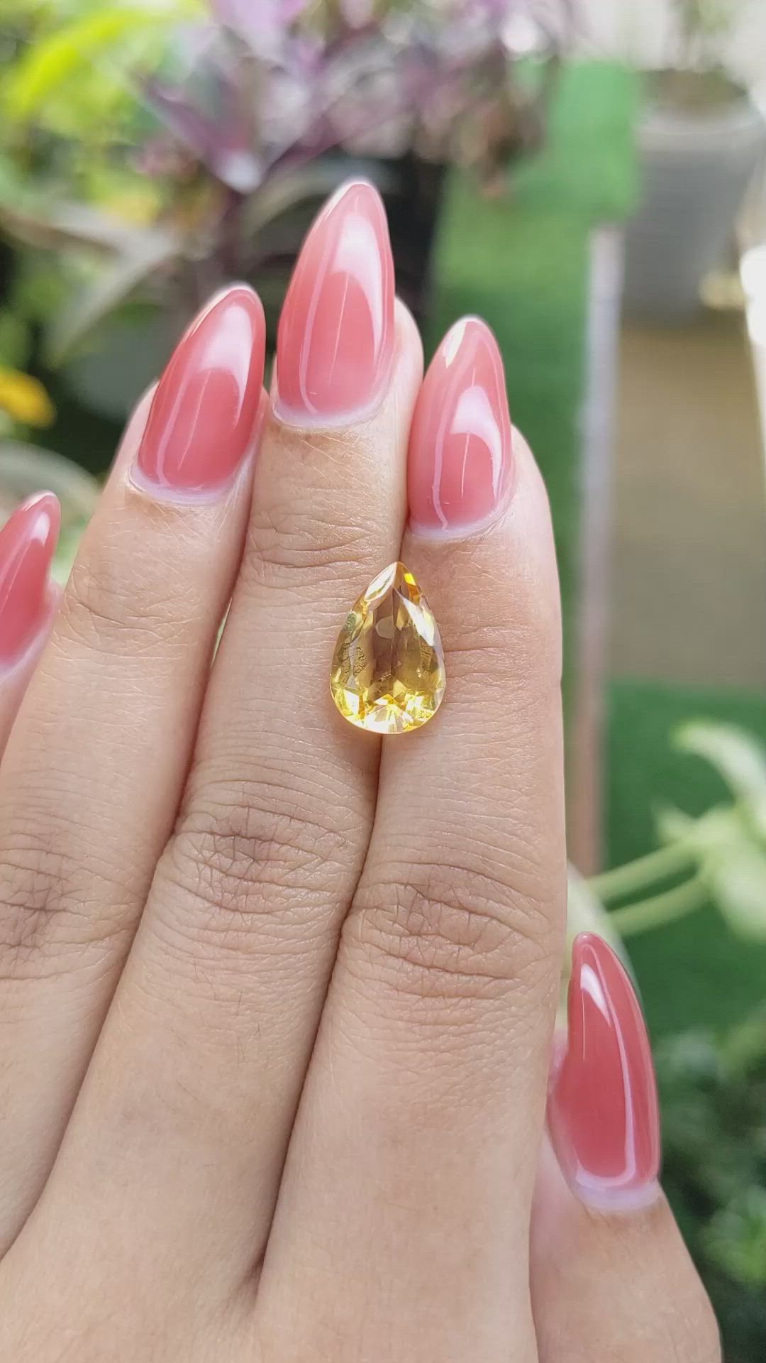 3.59 Ct. Citrine from Brazil Size Video