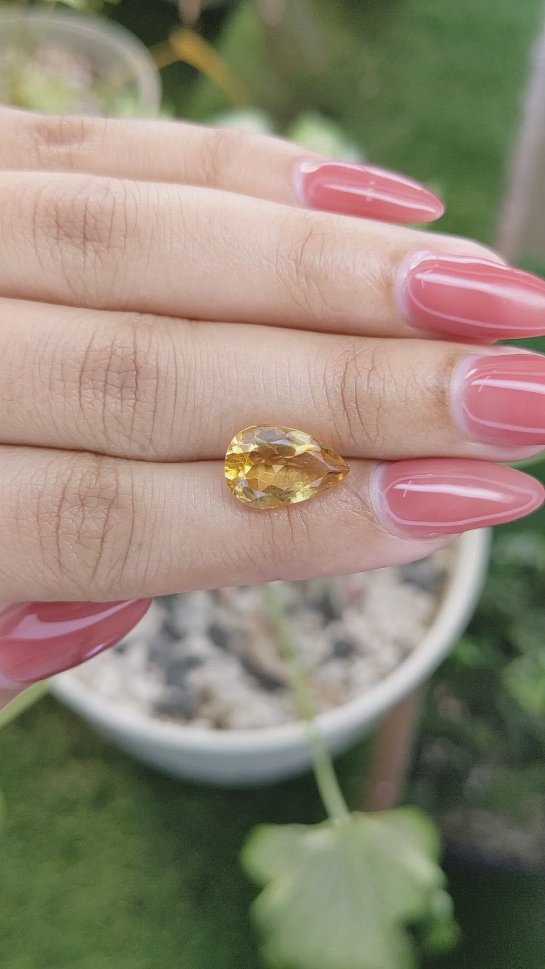 3.59 Ct. Citrine from Brazil Size Video