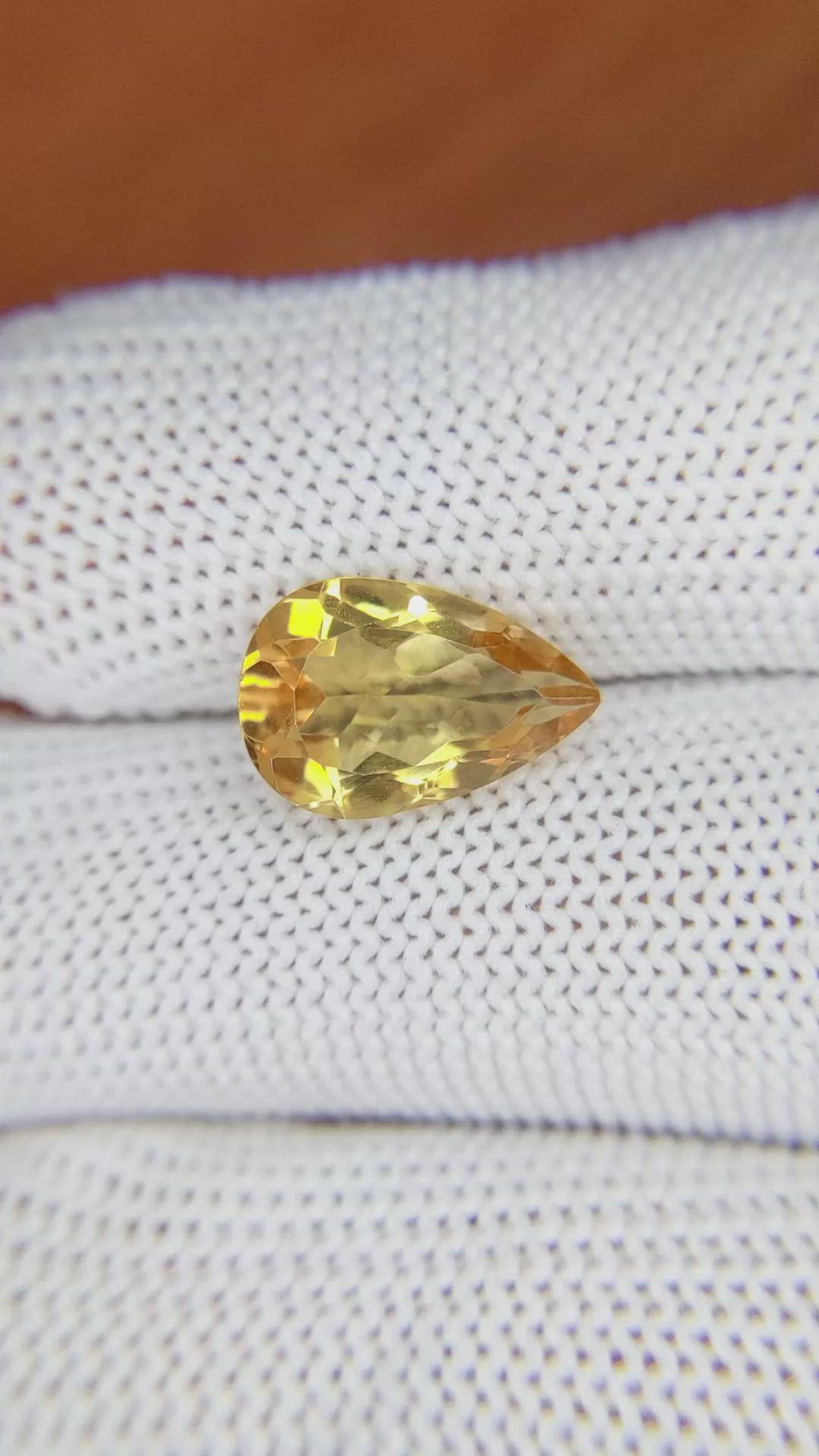 3.59 Ct. Citrine from Brazil Size Video