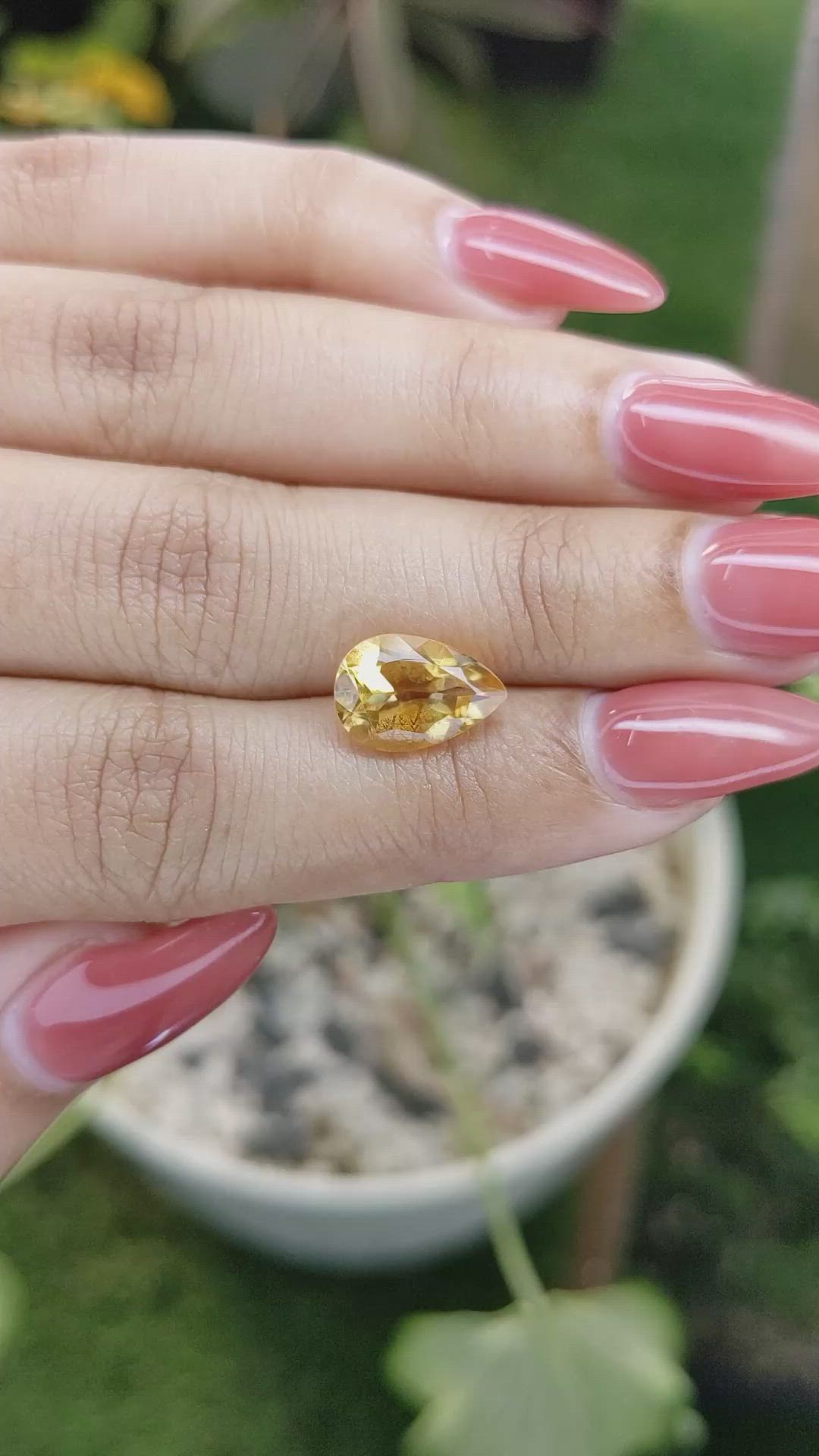 2.81 Ct. Citrine from Brazil Size Video