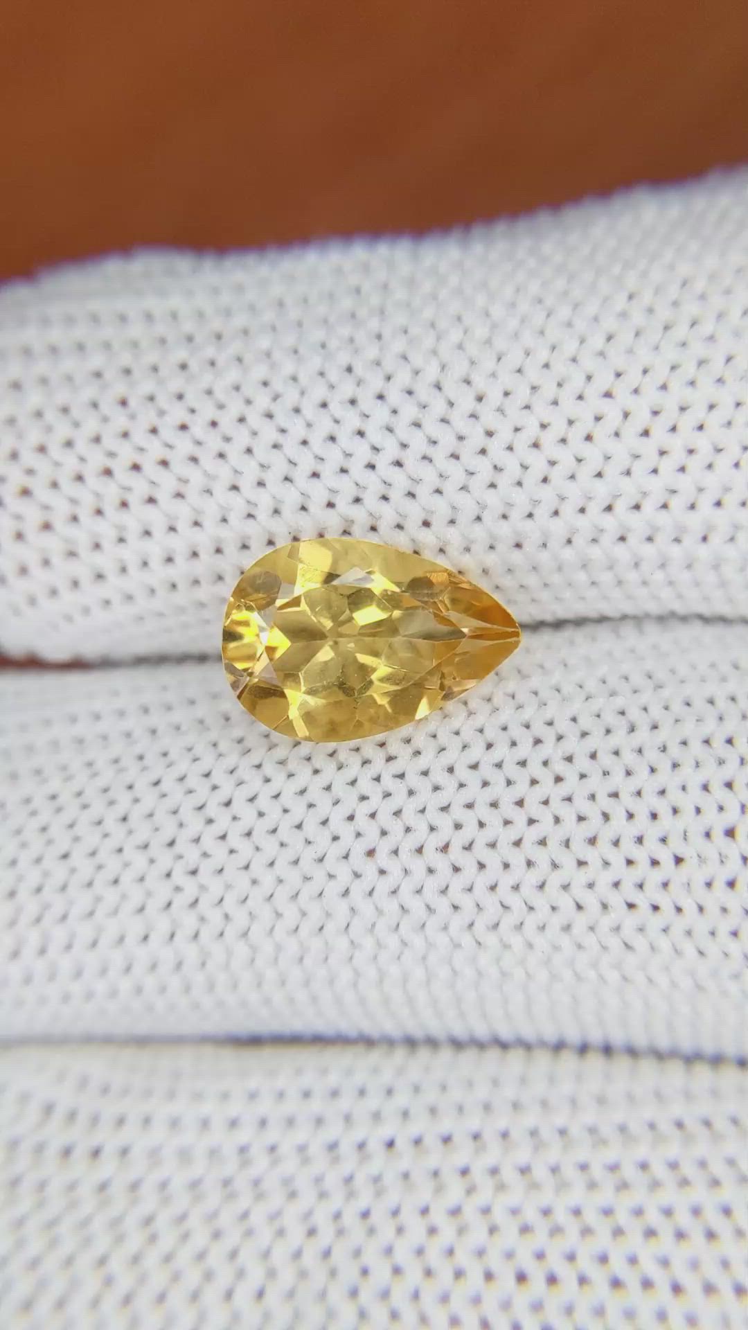 2.81 Ct. Citrine from Brazil Size Video