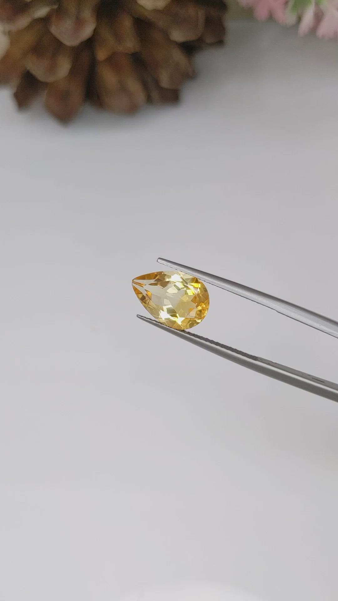 3.31 Ct. Citrine from Brazil Size Video