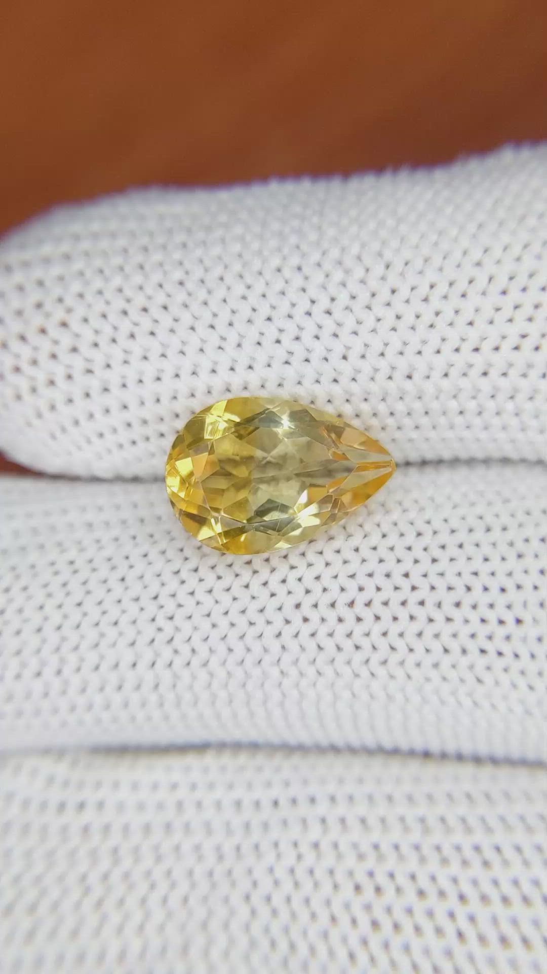 3.31 Ct. Citrine from Brazil Size Video
