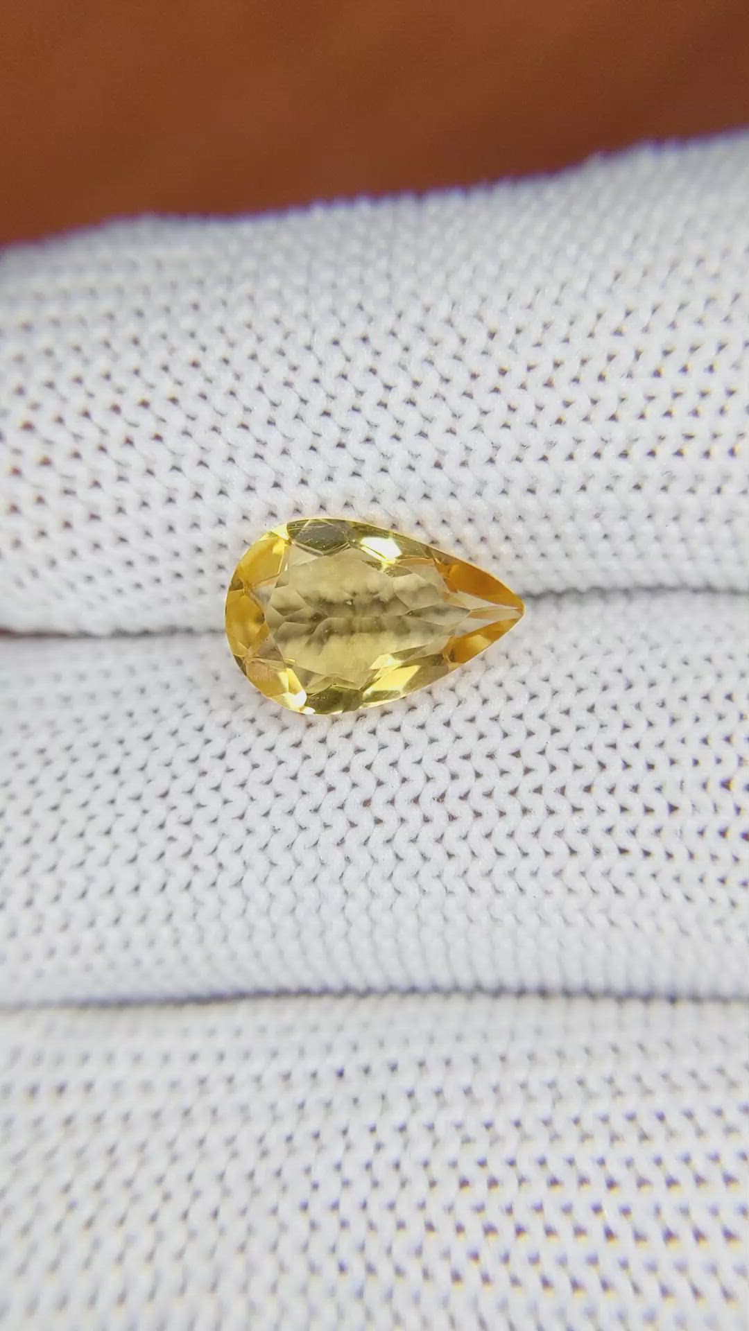 2.21 Ct. Citrine from Brazil Size Video