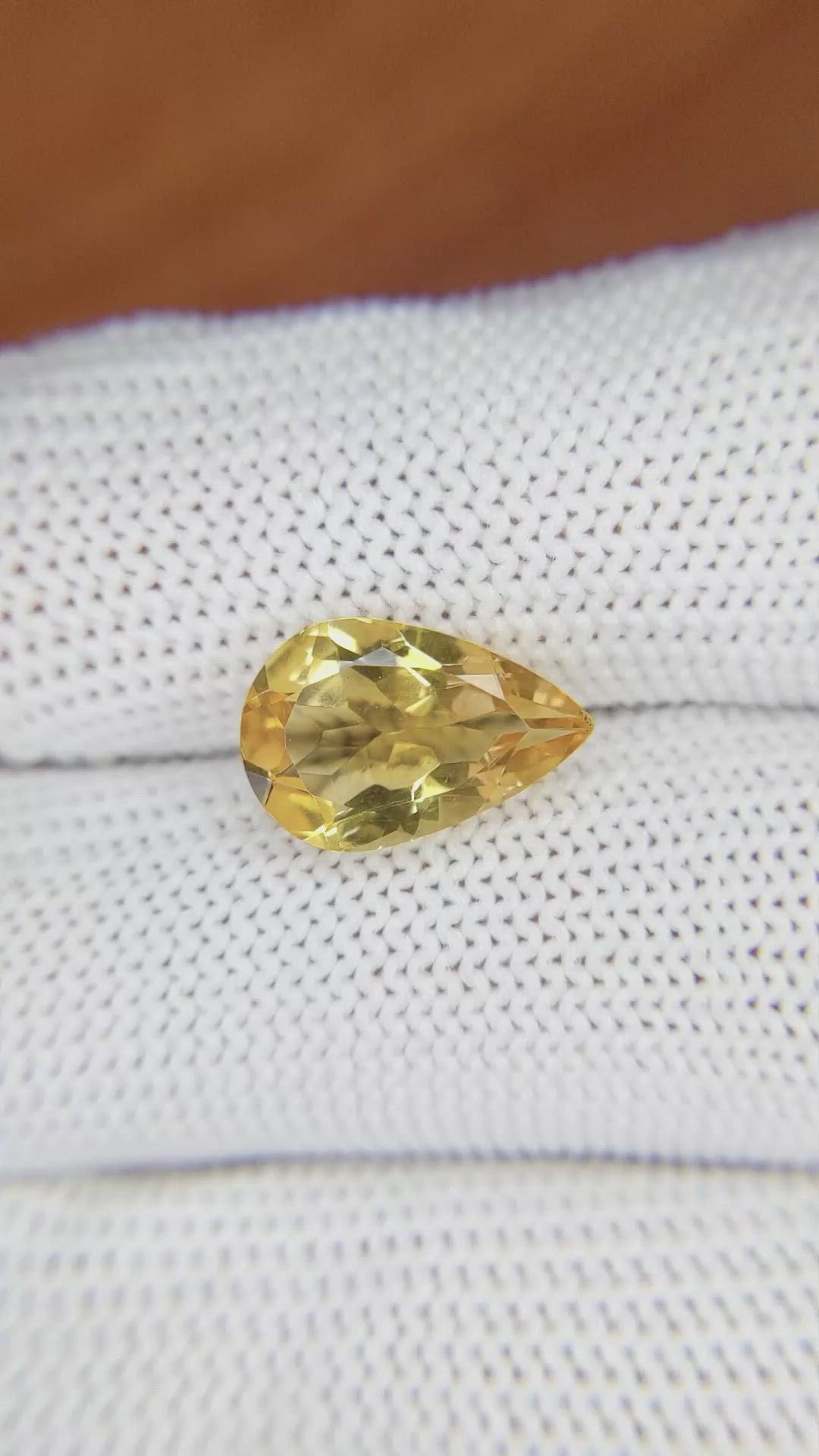 3.09 Ct. Citrine from Brazil Size Video