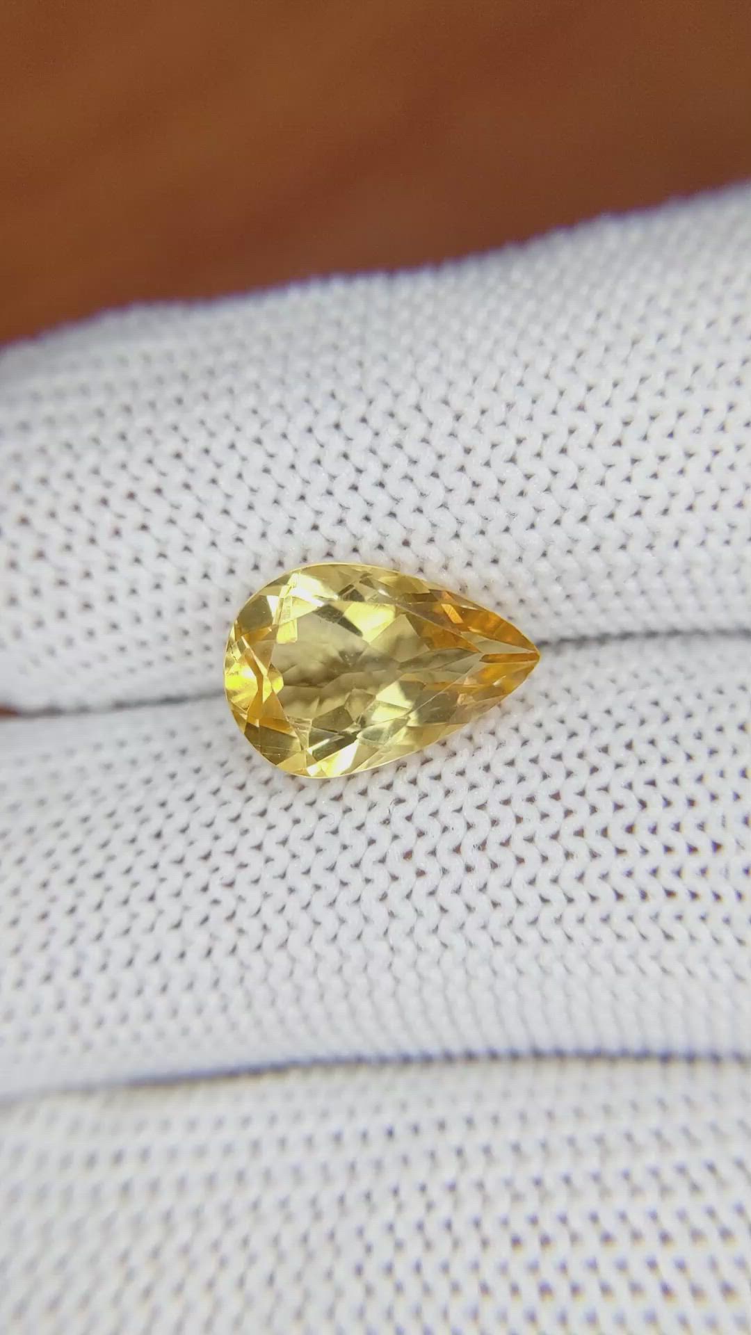3.32 Ct. Citrine from Brazil Size Video