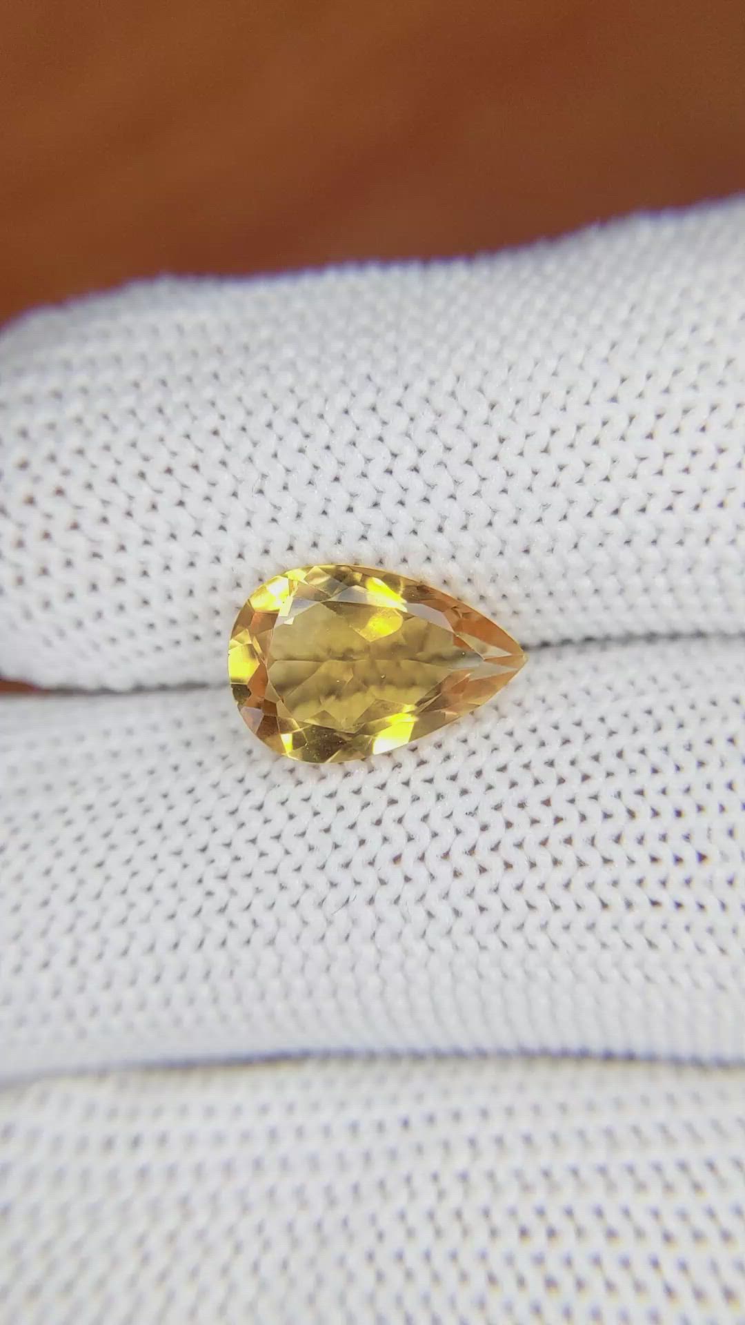 2.45 Ct. Citrine from Brazil Size Video