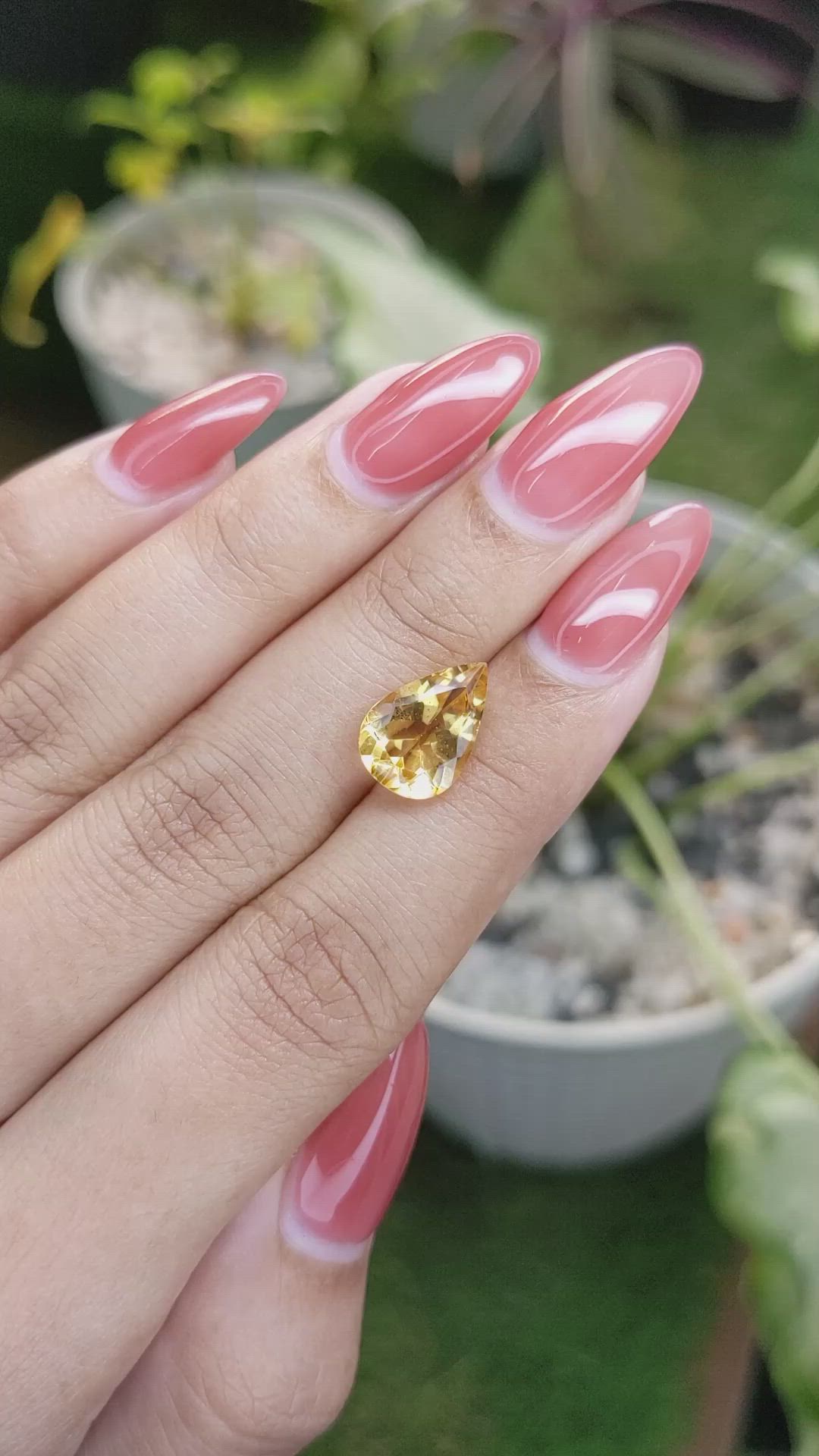 3.29 Ct. Citrine from Brazil Size Video
