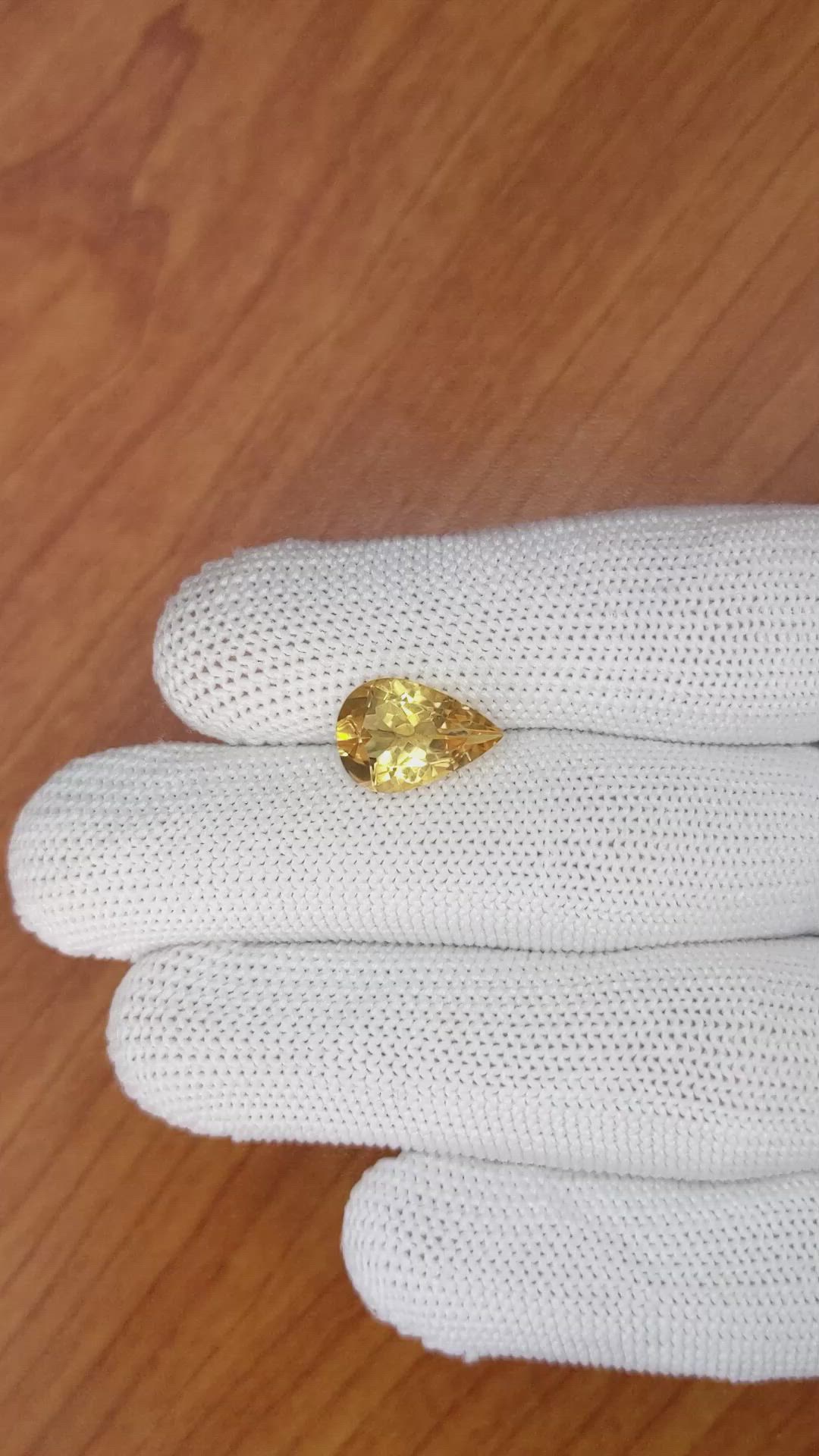 3.29 Ct. Citrine from Brazil Size Video