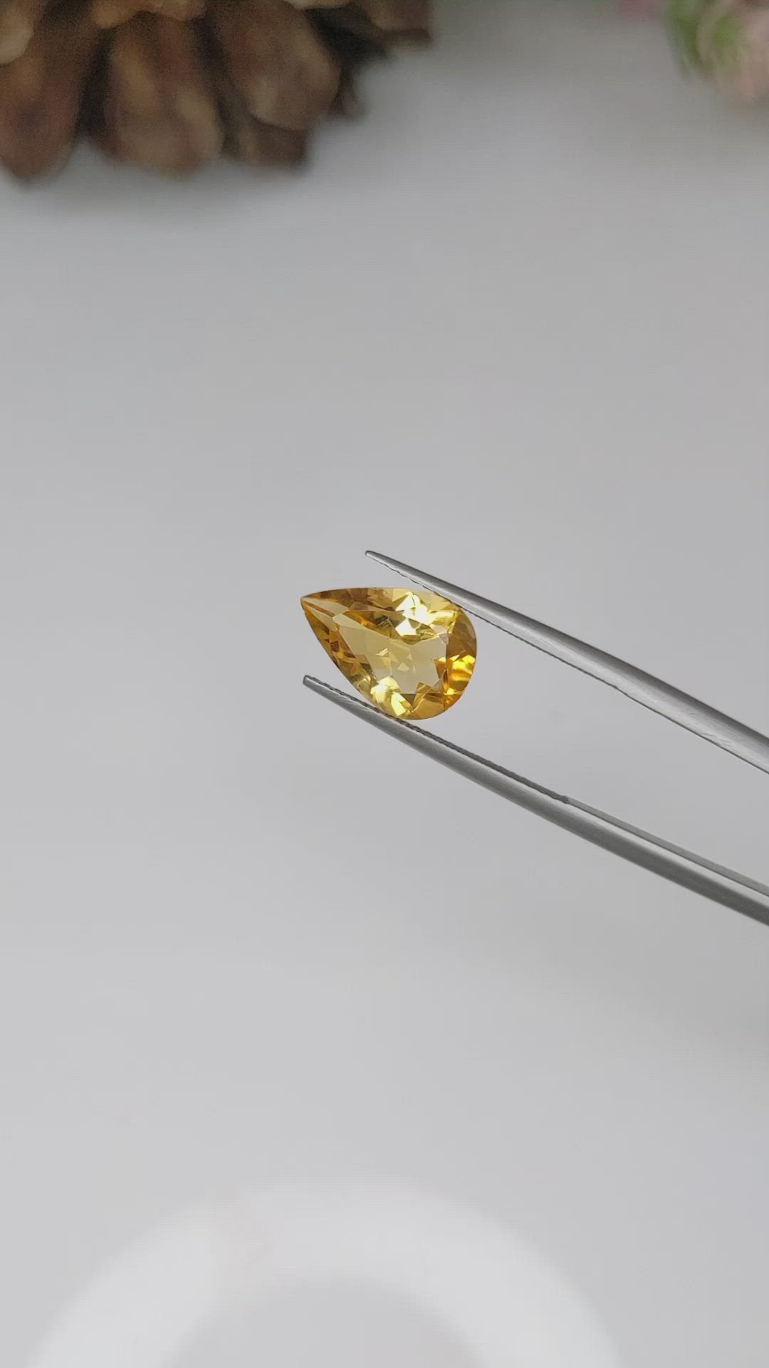 3.29 Ct. Citrine from Brazil Size Video