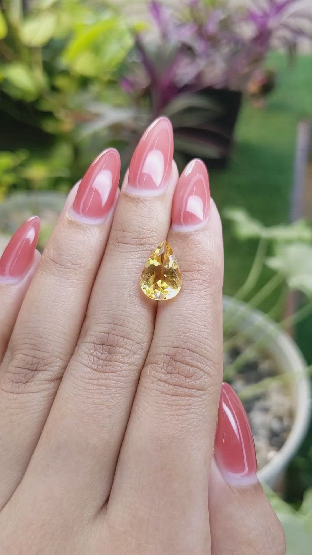 3.29 Ct. Citrine from Brazil Size Video