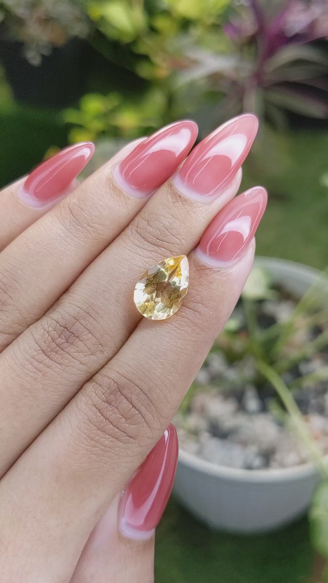 3.73 Ct. Citrine from Brazil Size Video
