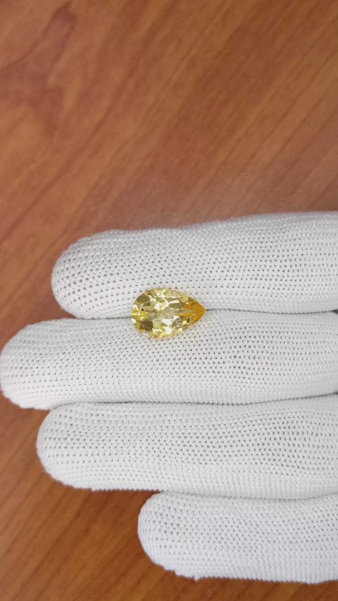 3.73 Ct. Citrine from Brazil Size Video