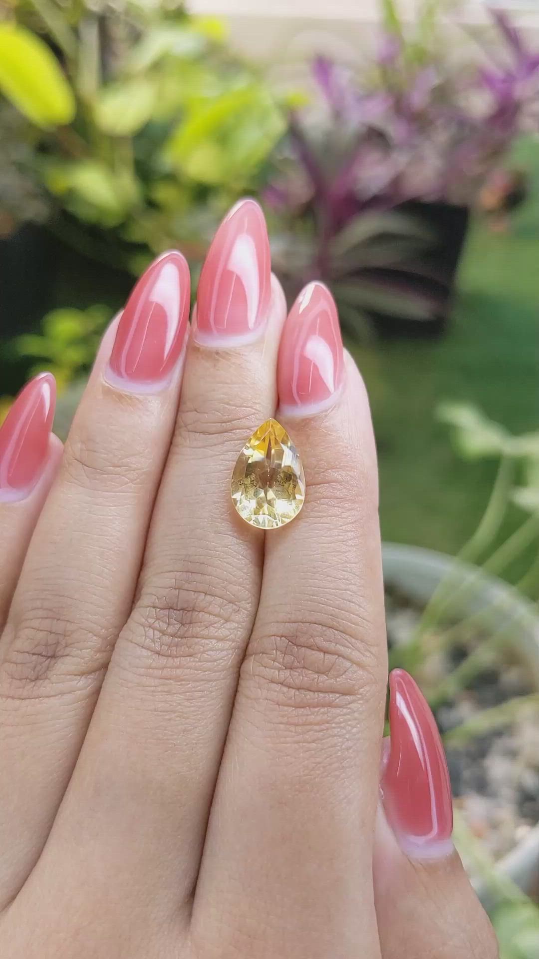 3.73 Ct. Citrine from Brazil Size Video