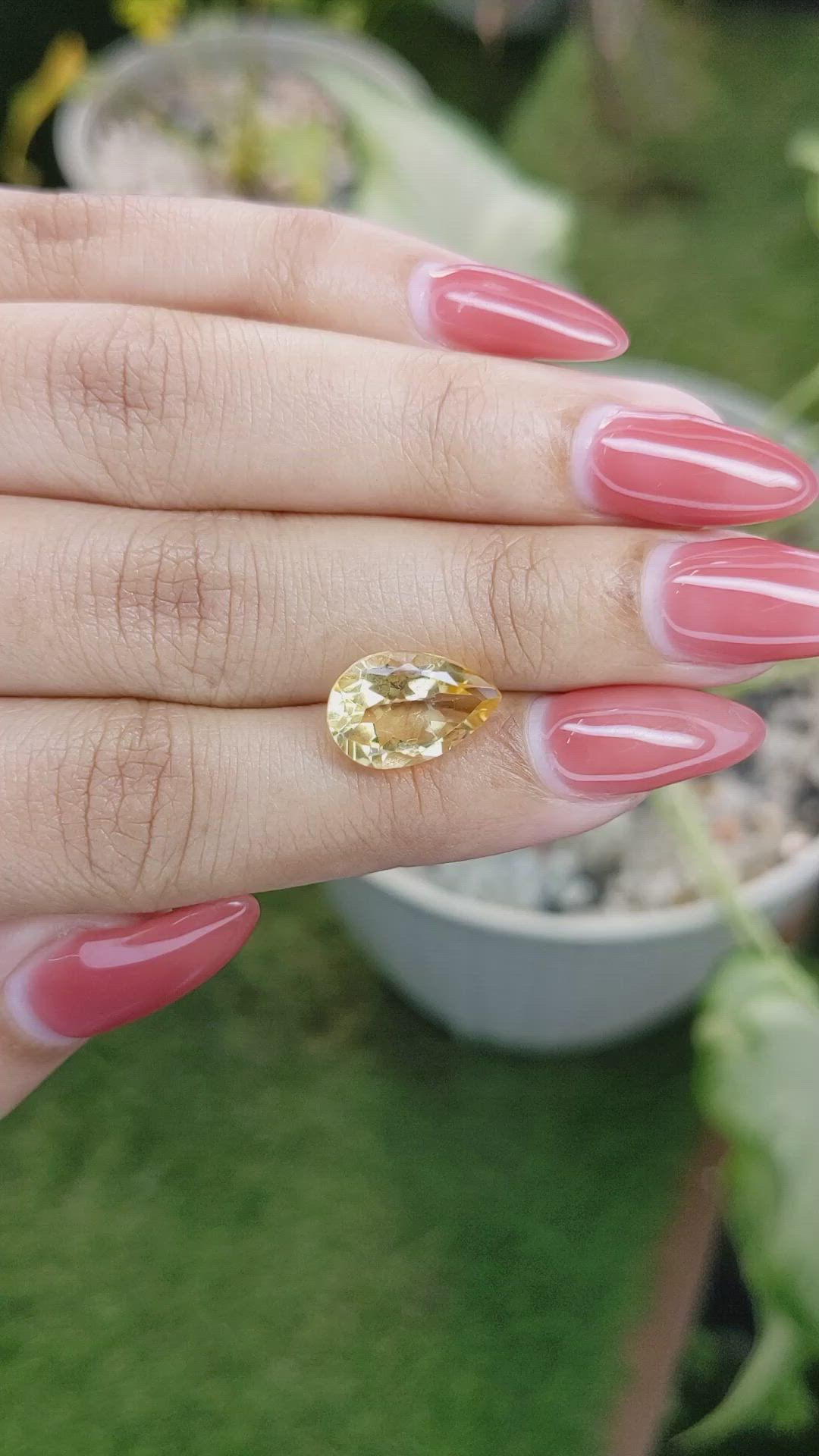 3.73 Ct. Citrine from Brazil Size Video