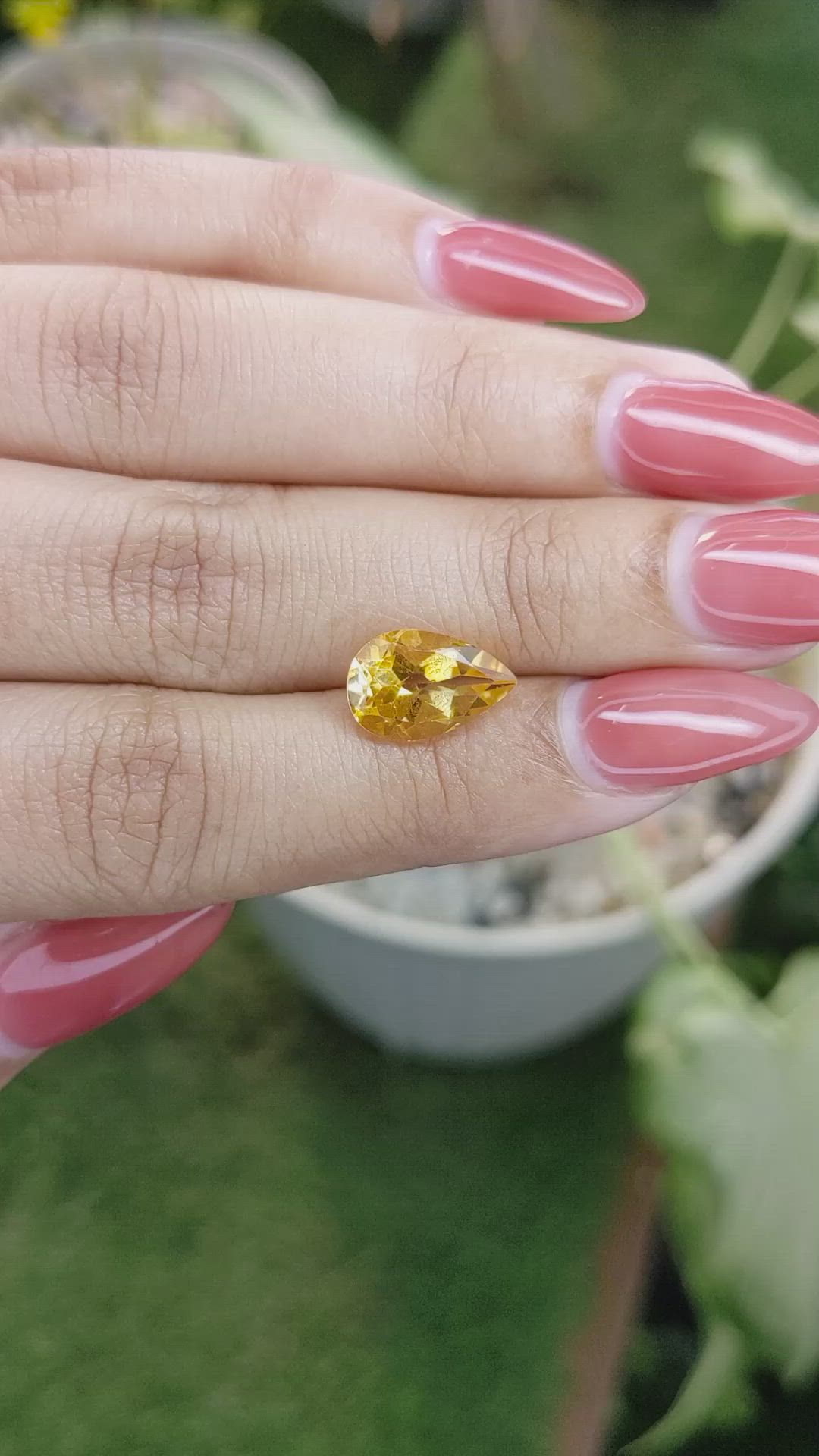 2.74 Ct. Citrine from Brazil Size Video