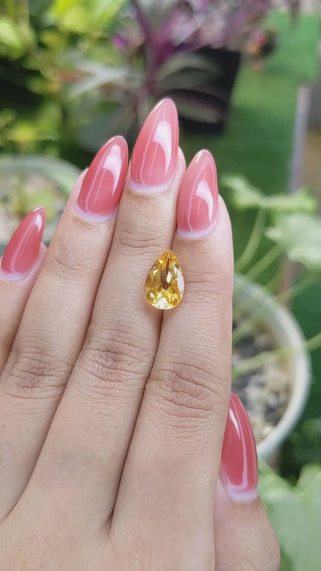 2.74 Ct. Citrine from Brazil Size Video