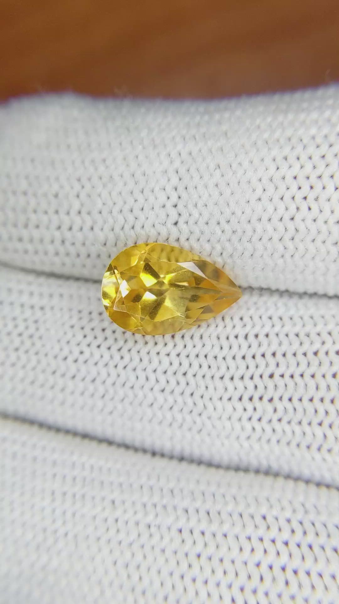 2.74 Ct. Citrine from Brazil Size Video