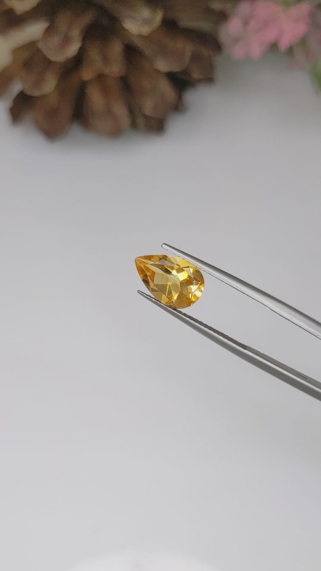 2.74 Ct. Citrine from Brazil Size Video