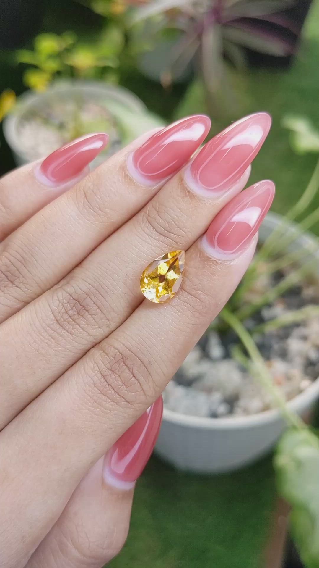 2.74 Ct. Citrine from Brazil Size Video