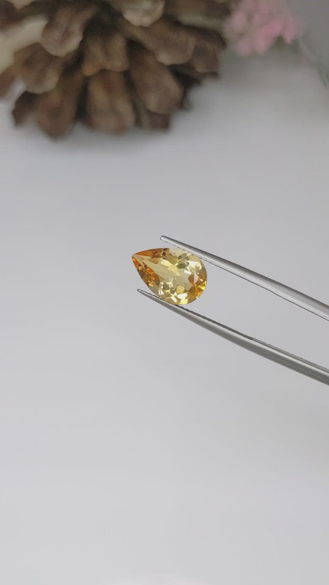 3.12 Ct. Citrine from Ceylon (Sri Lanka) Size Video