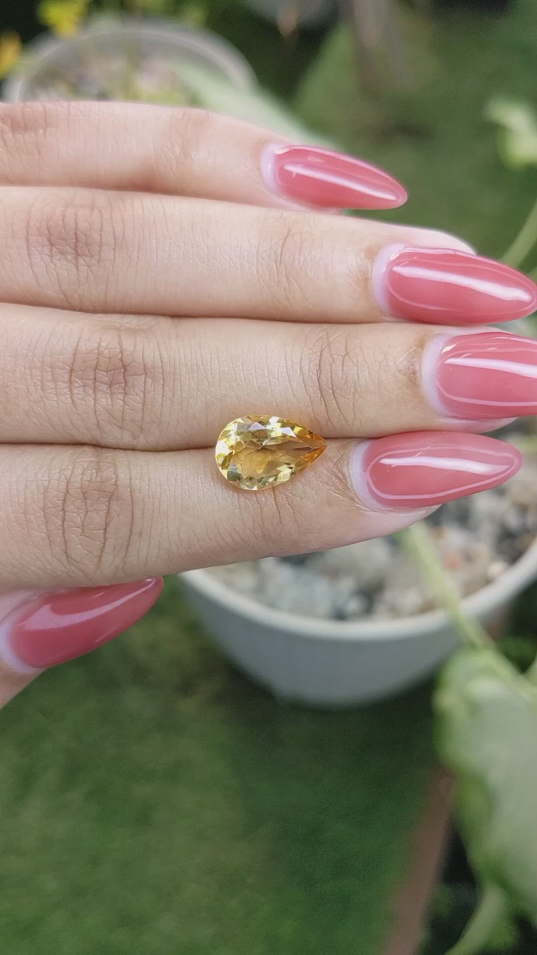 3.12 Ct. Citrine from Ceylon (Sri Lanka) Size Video