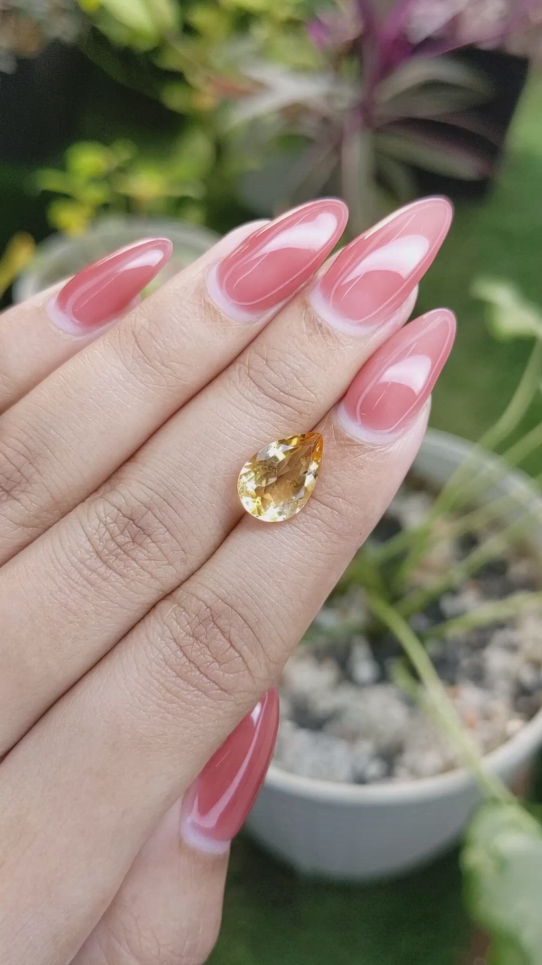 3.12 Ct. Citrine from Ceylon (Sri Lanka) Size Video