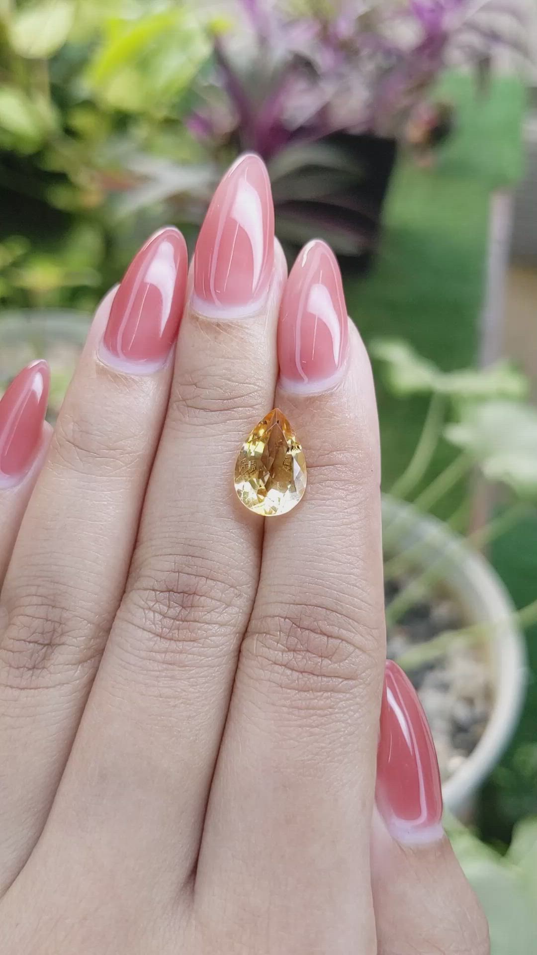 3.12 Ct. Citrine from Ceylon (Sri Lanka) Size Video
