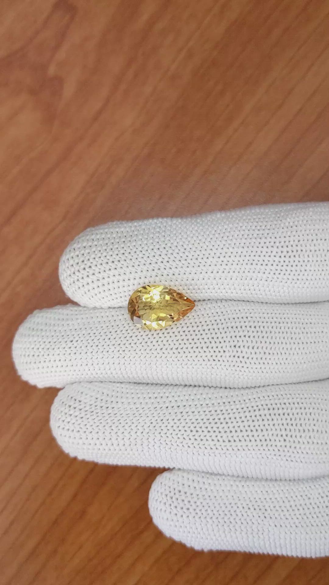 3.12 Ct. Citrine from Ceylon (Sri Lanka) Size Video
