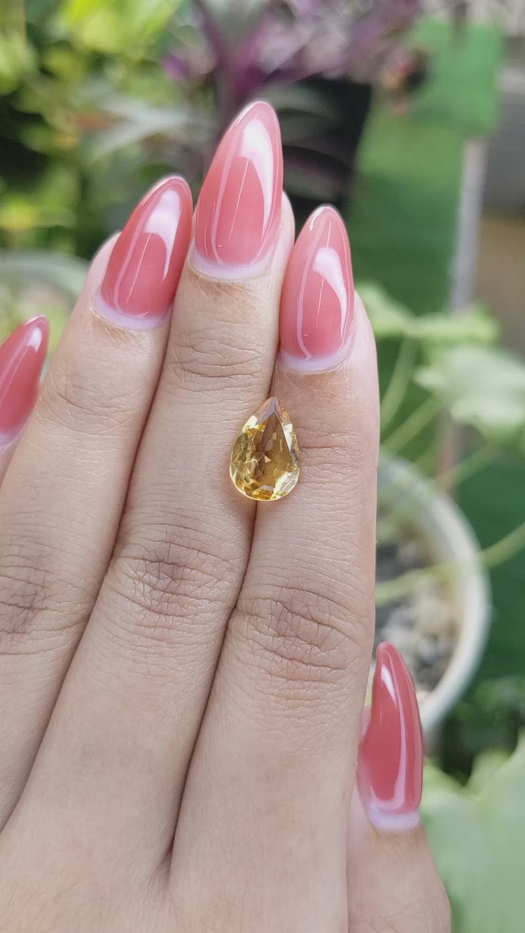 2.53 Ct. Citrine from Brazil Size Video