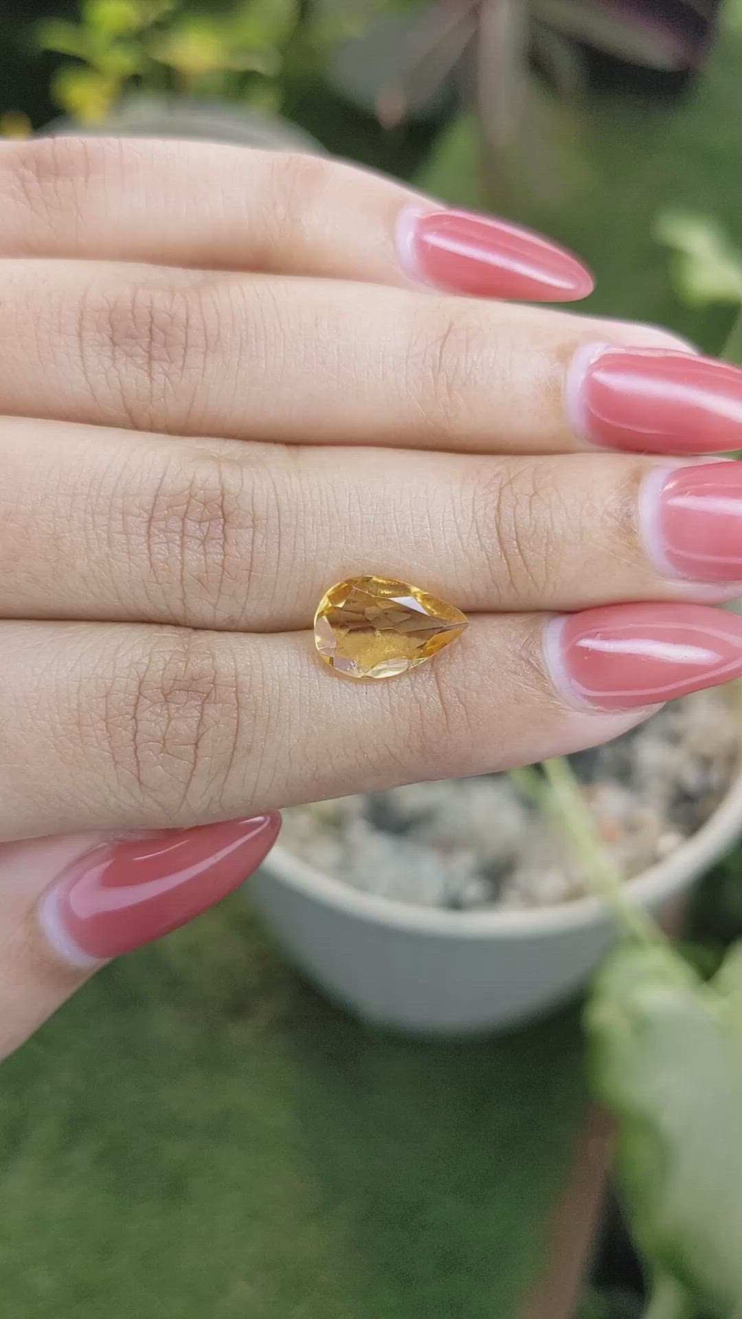 2.22 Ct. Citrine from Brazil Size Video
