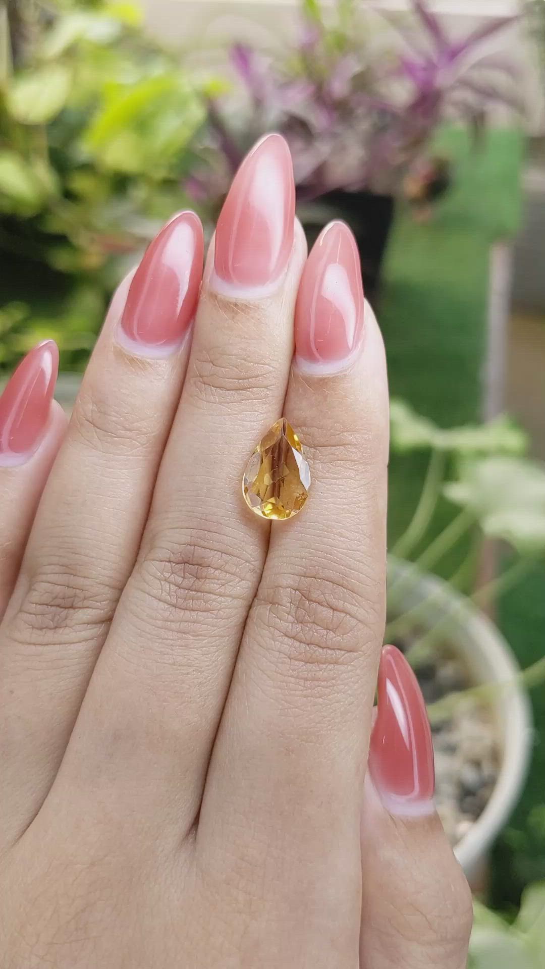 2.22 Ct. Citrine from Brazil Size Video