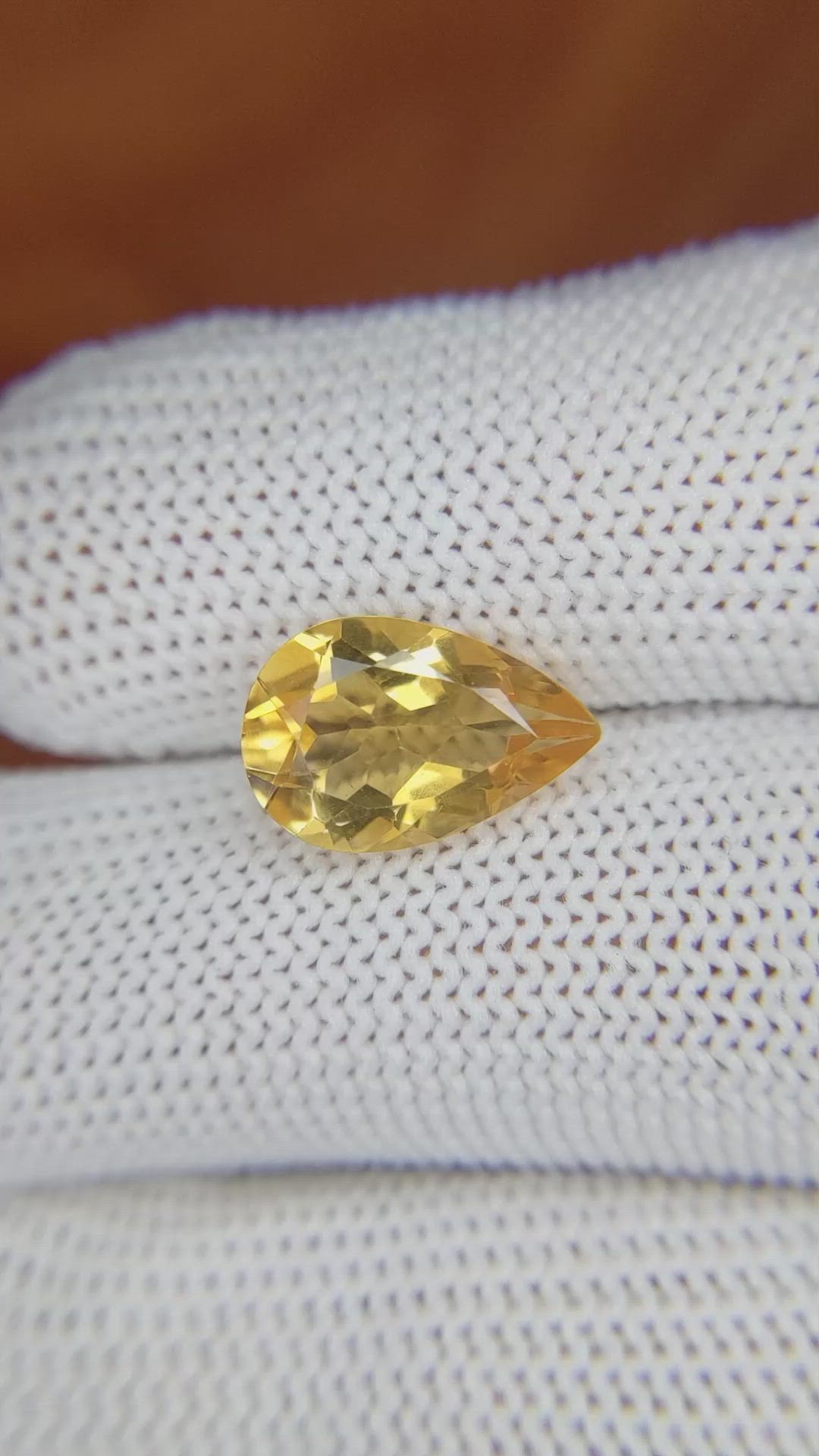 3.22 Ct. Citrine from Brazil Size Video